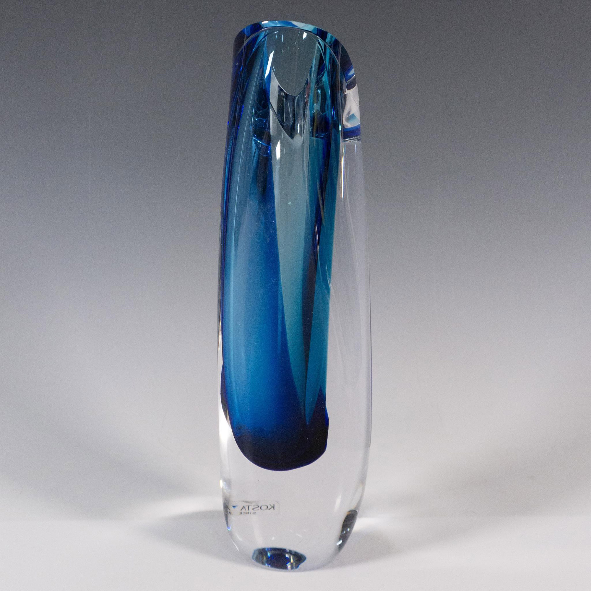 Kosta Boda by Goran Warff Blue Vase, Seaside - Image 2 of 3