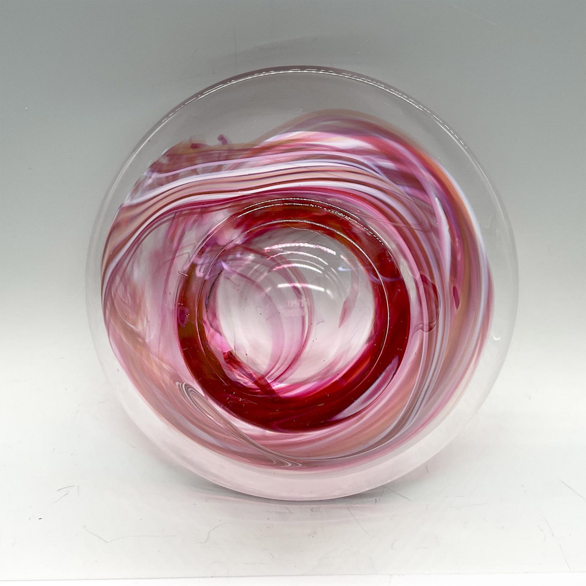 Kosta Boda Pink Swirl Bowl, Mine Pink - Bild 3 aus 3