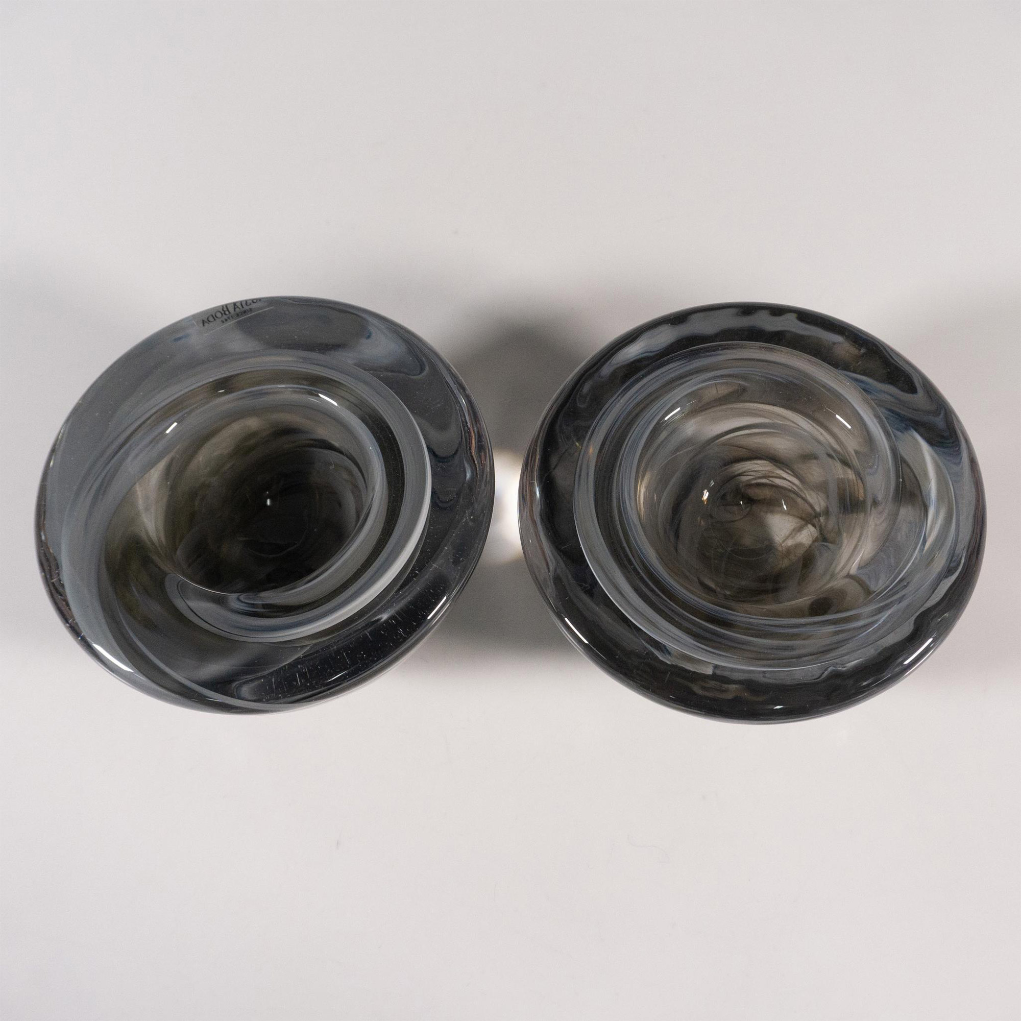 Pair of Kosta Boda by Anna Ehrner Candle Holders, Atoll - Image 4 of 4