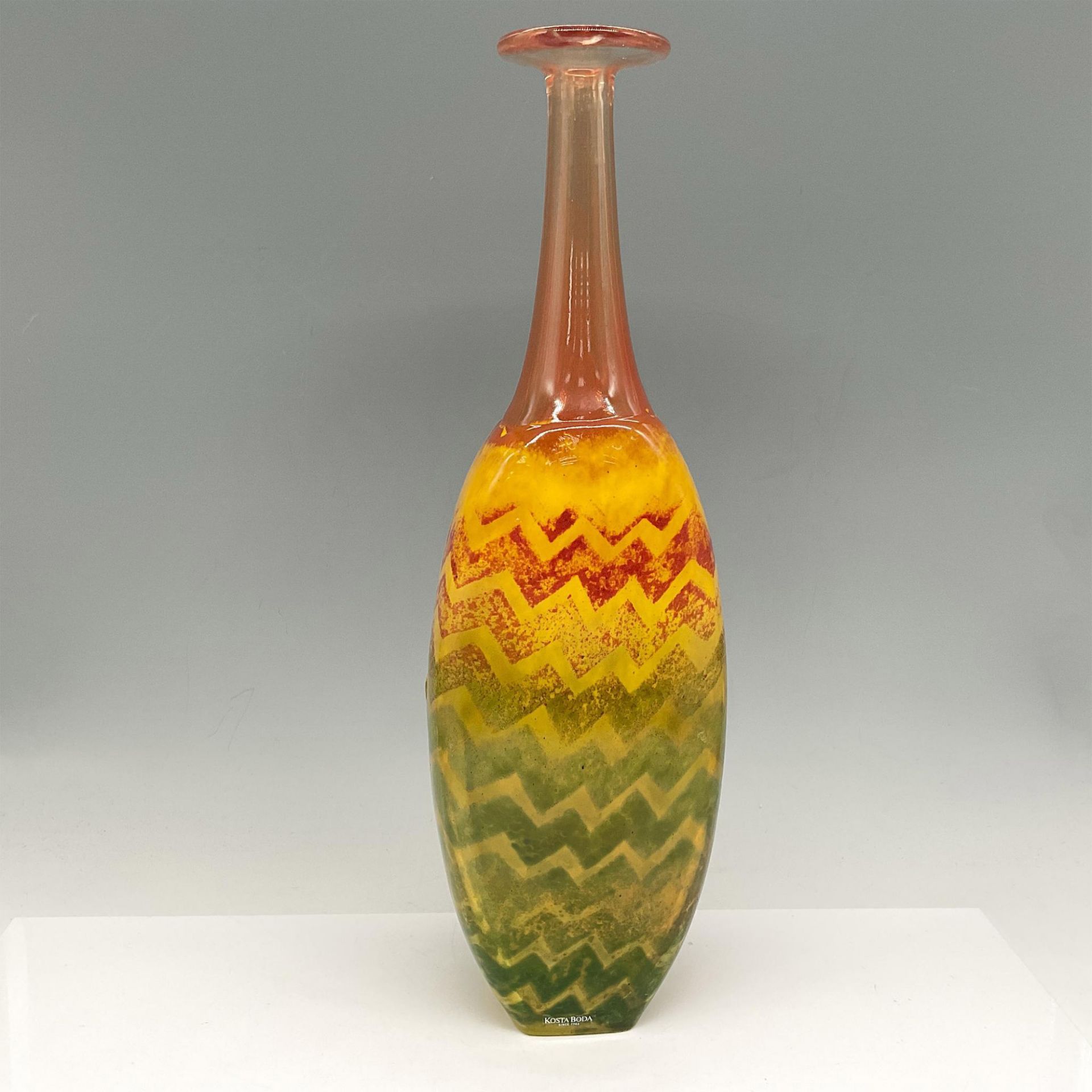 Kjell Engman for Kosta Boda Art Glass Rio Bottle, Signed - Bild 3 aus 5