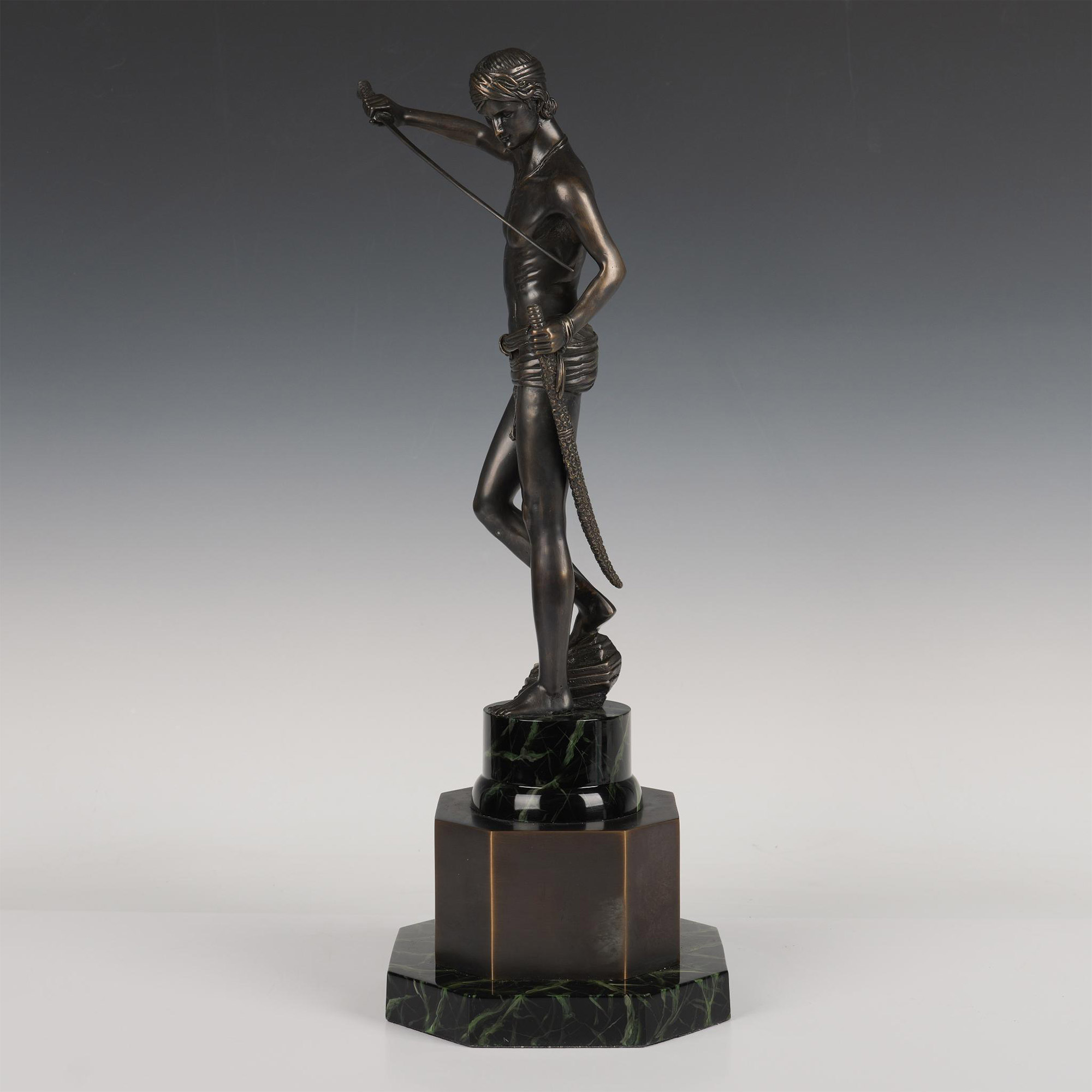 Antonin Mercie (After) Original Bronze Sculpture, David - Image 4 of 8