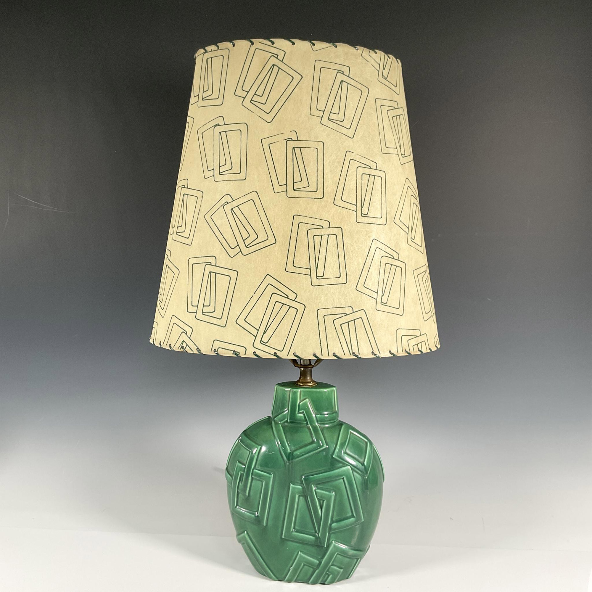 Aladdin Lamp Base & Original Shade, Linked Rectangles