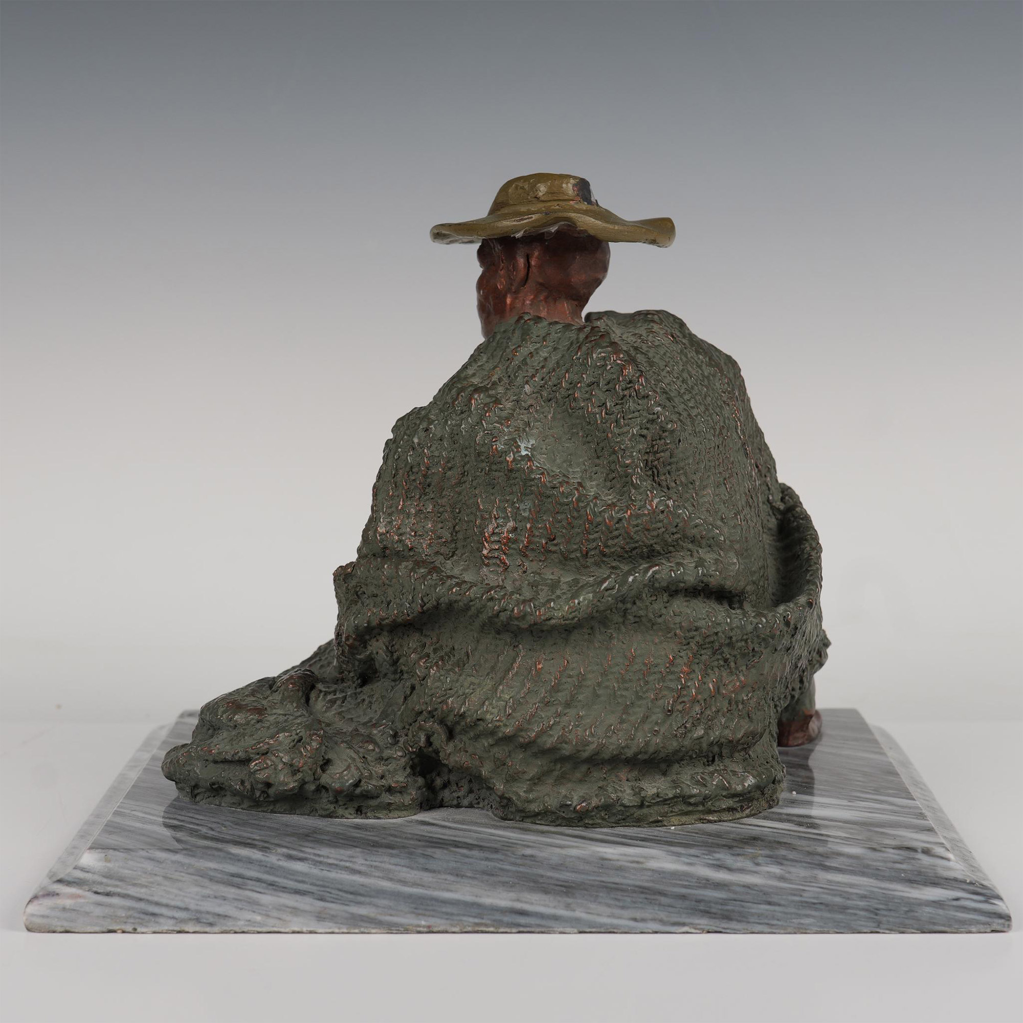 Campesino Sentado by The Mexican School Sculpture - Image 3 of 5