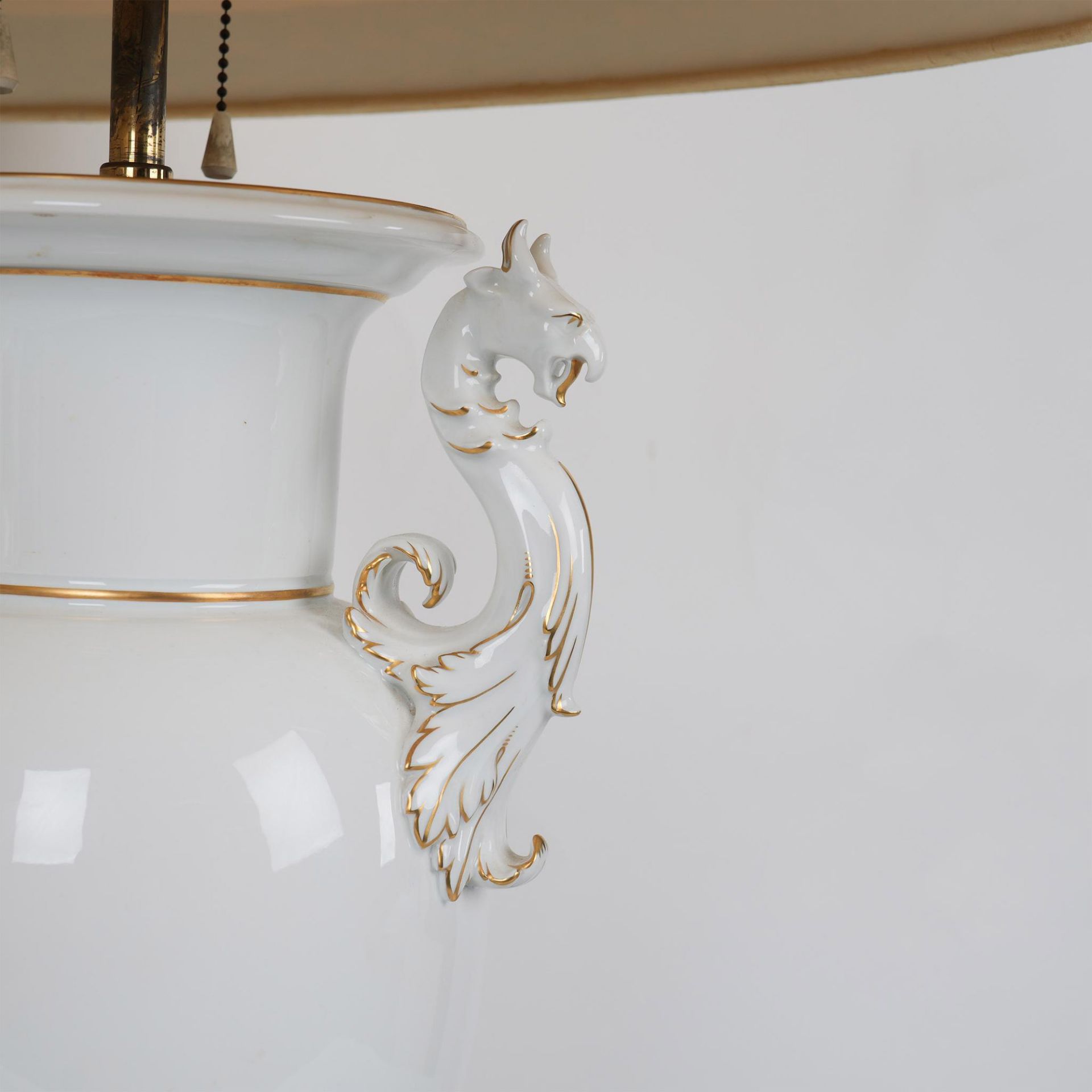 Pair of KPM White Porcelain Amphora Lamps - Image 5 of 9