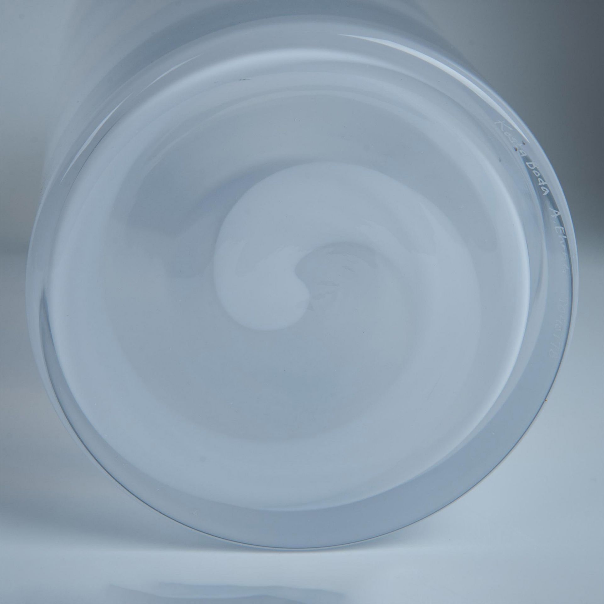 Kosta Boda Art Glass Twist White Vase, Signed - Image 5 of 7