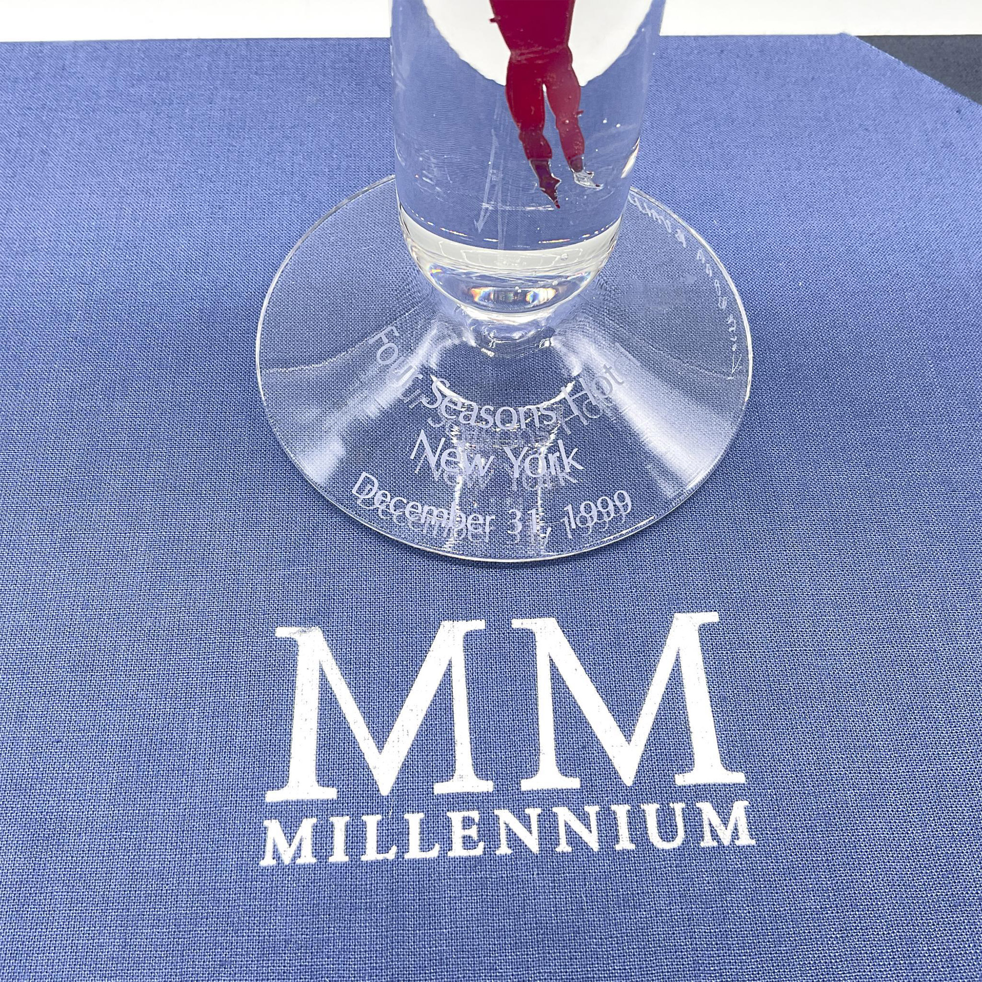 Pair of Kosta Boda Champagne Glasses, MM Millennium - Image 4 of 5