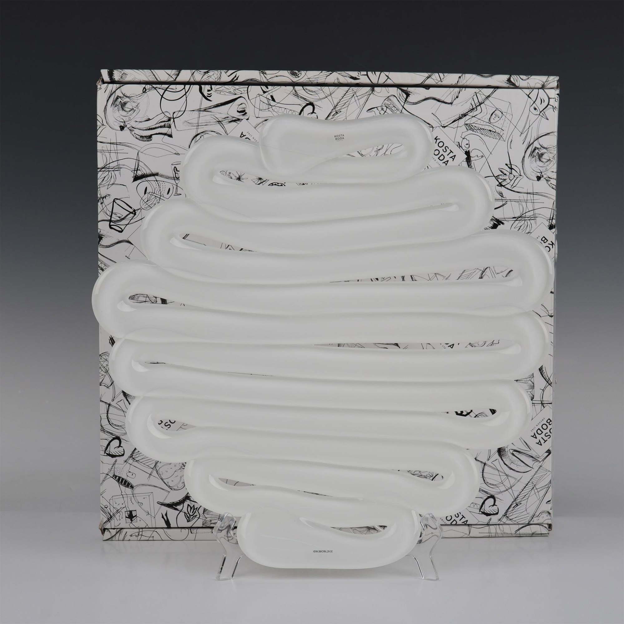 Anna Ehrner for Kosta Boda Energy Bowl-Platter, Large White - Image 6 of 6