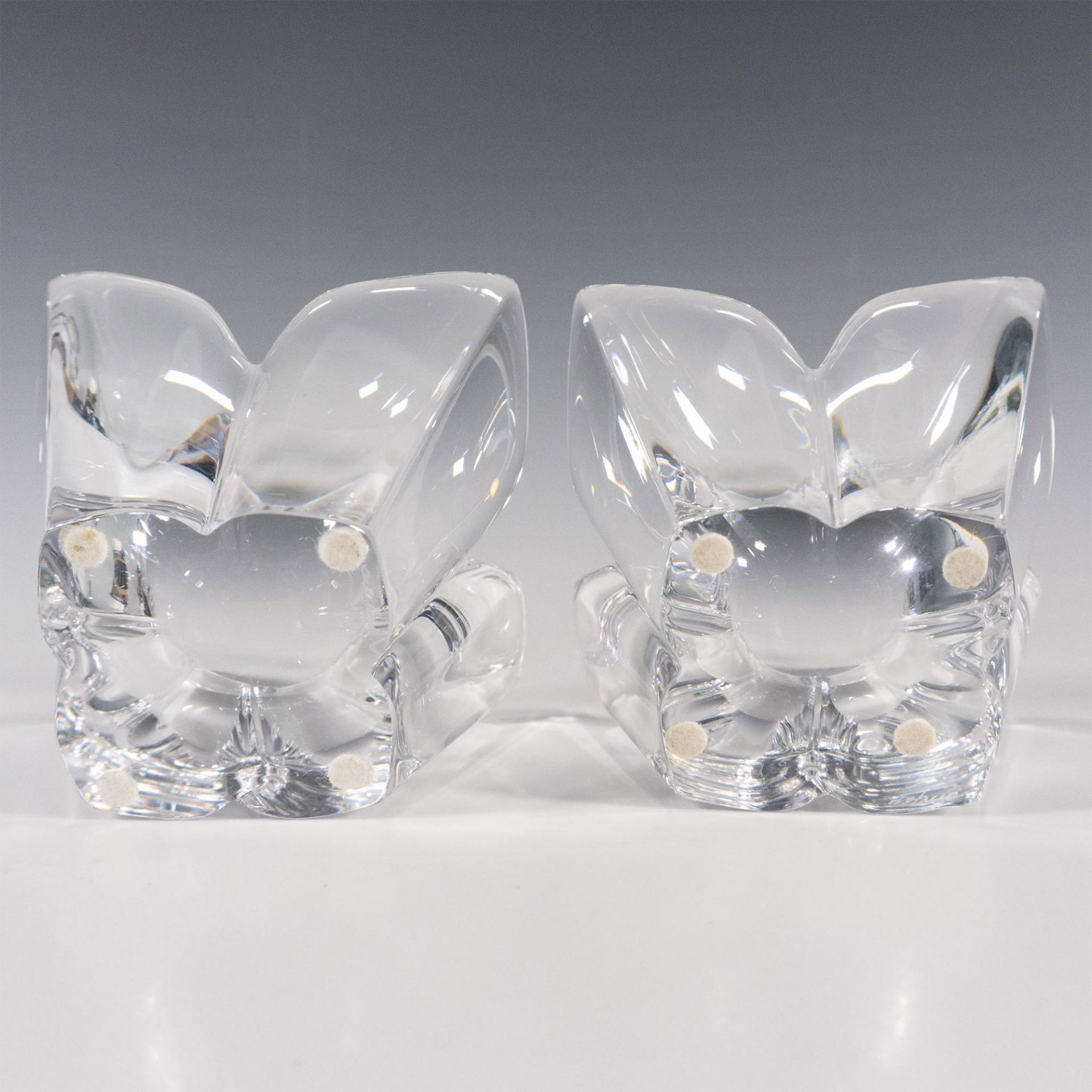 Pair of Orrefors Crystal Candle Holders, Lotus - Bild 3 aus 4