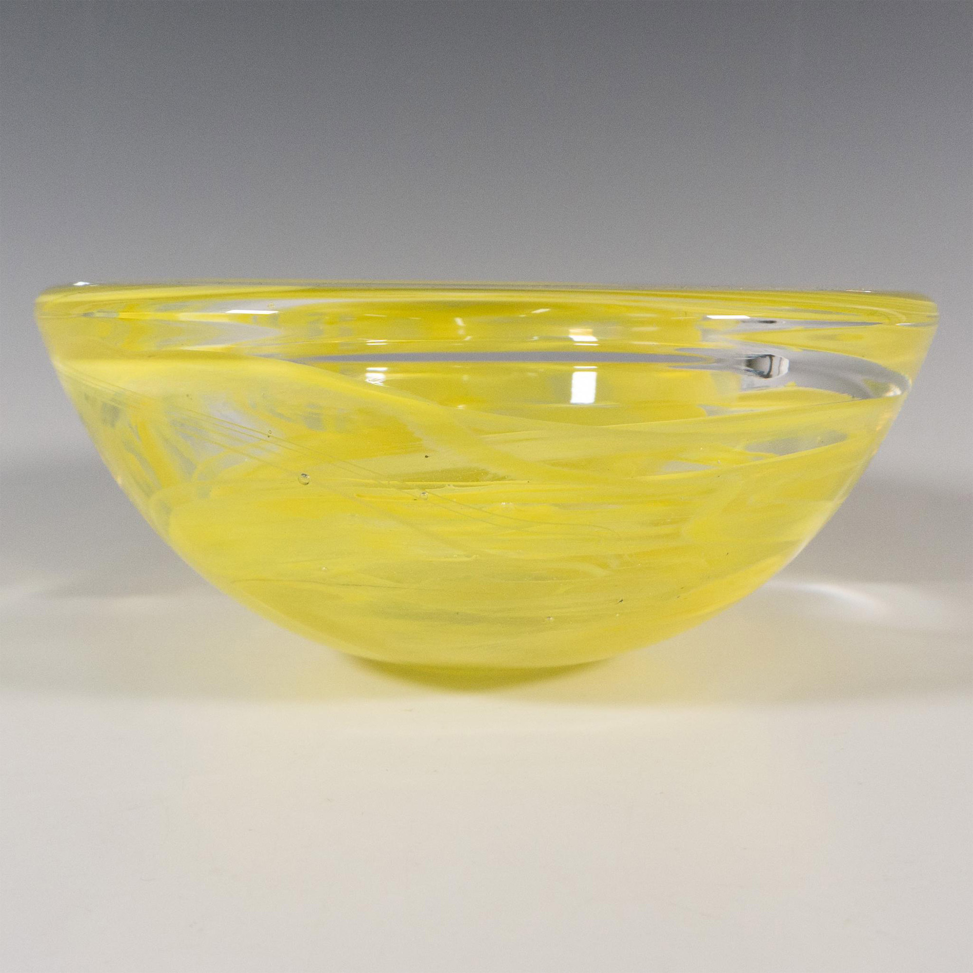 Kosta Boda by Anna Ehrner Round Glass Bowl, Atoll - Image 2 of 4