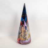 Wes Hunting, Original Hand Blown Color Glass Vessel, Signed