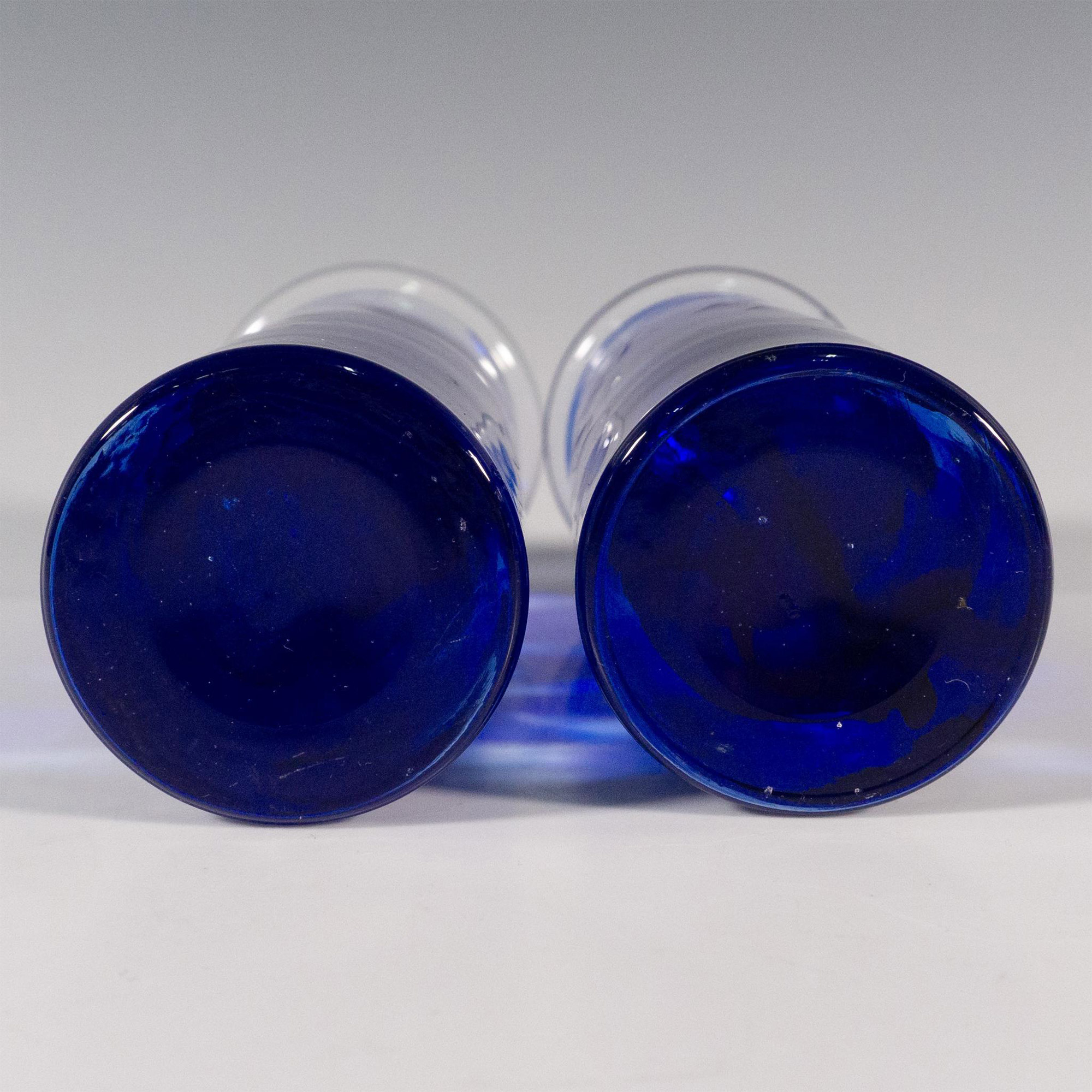 Pair of Kosta Boda by Anna Ehrner Glass Candlesticks, Atoll - Image 3 of 3