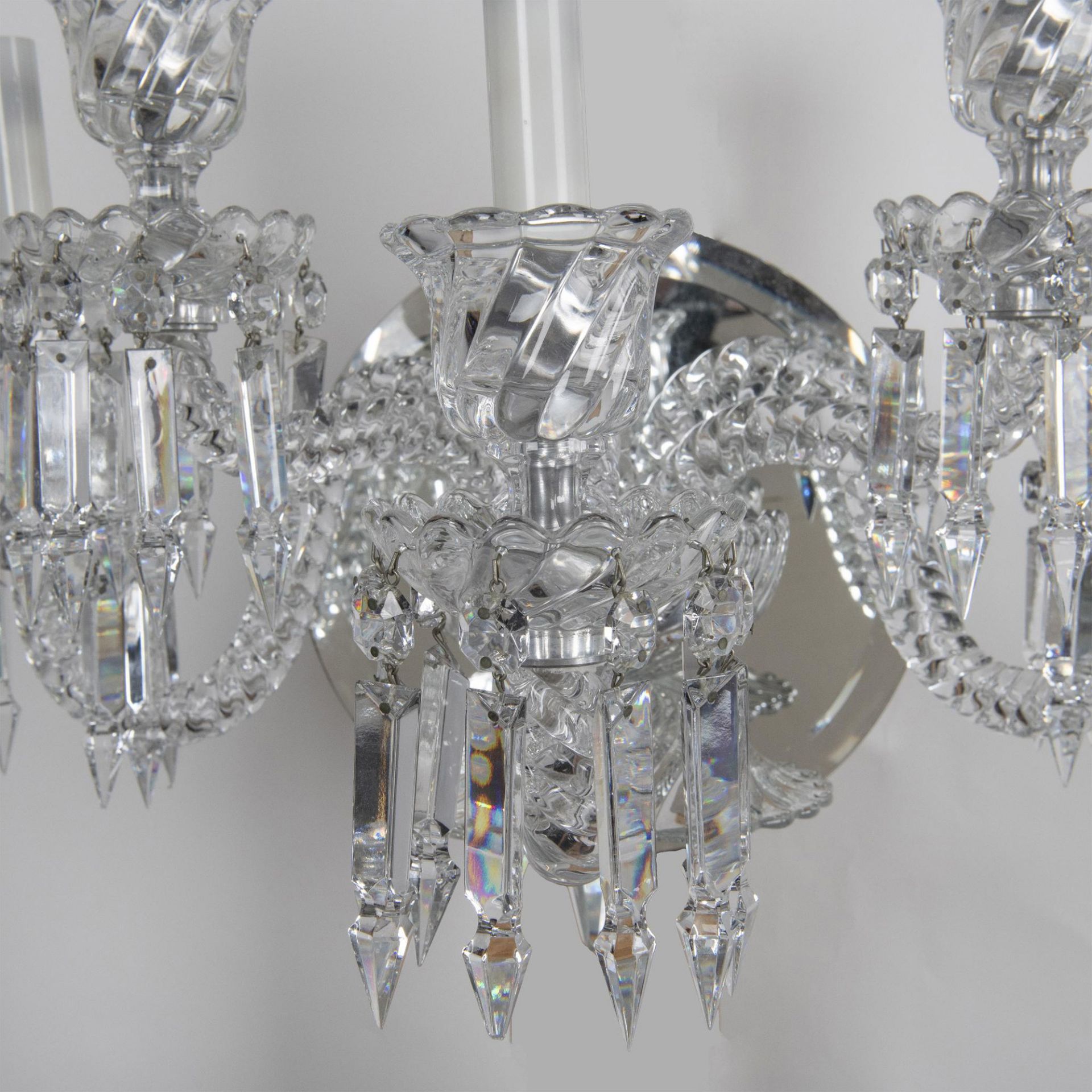 Baccarat Crystal Bambous 5 Arm Wall Sconce - Bild 2 aus 9