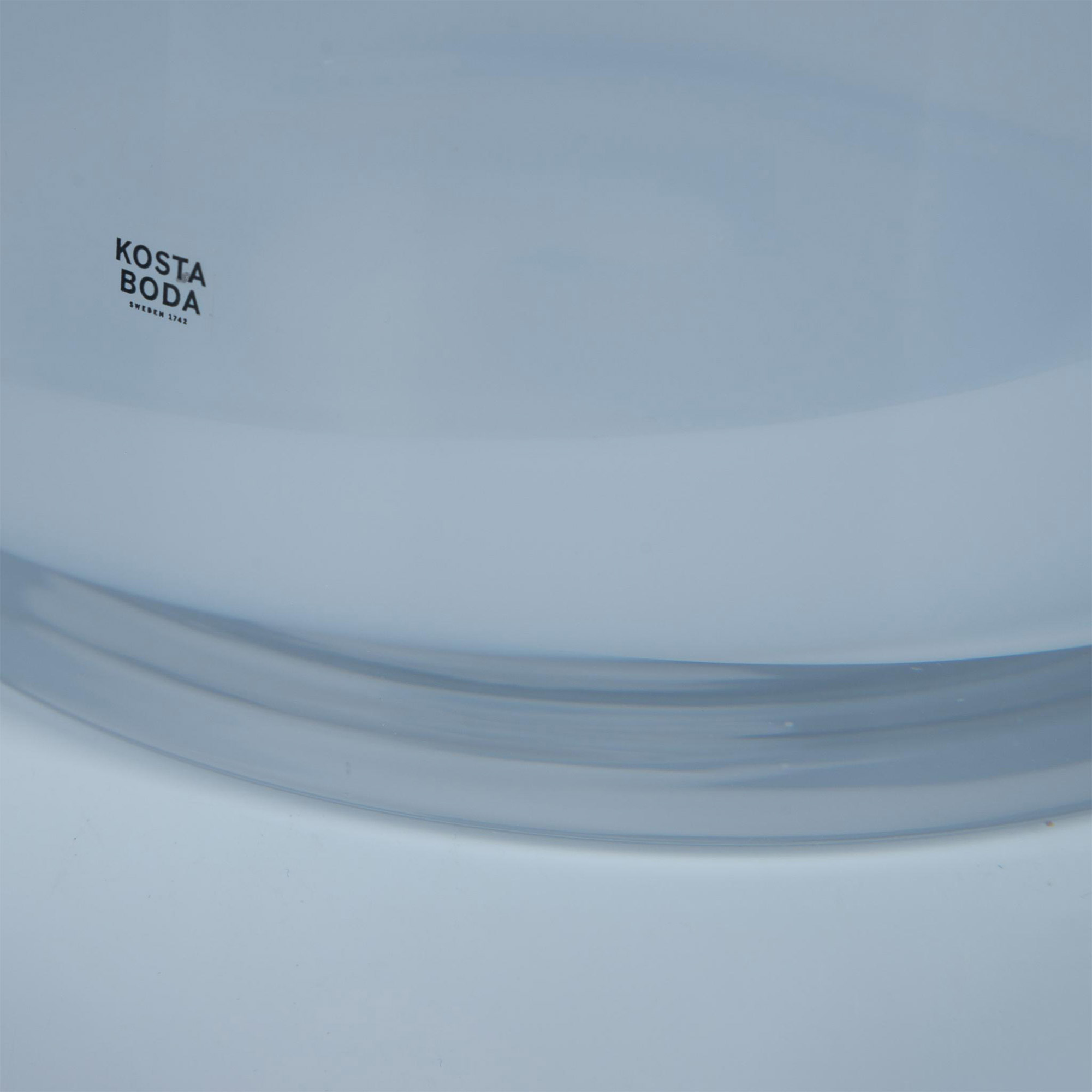 Kosta Boda Art Glass Twist White Vase, Signed - Image 4 of 7