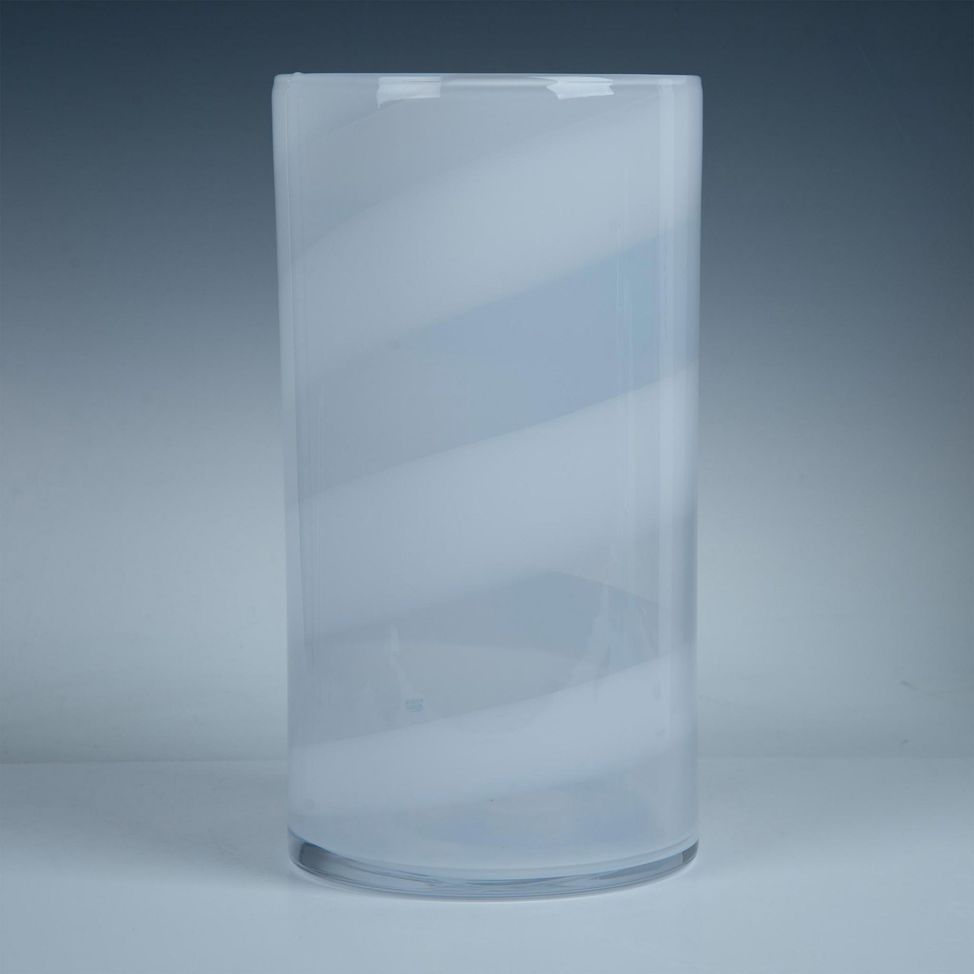 Kosta Boda Art Glass Twist White Vase, Signed
