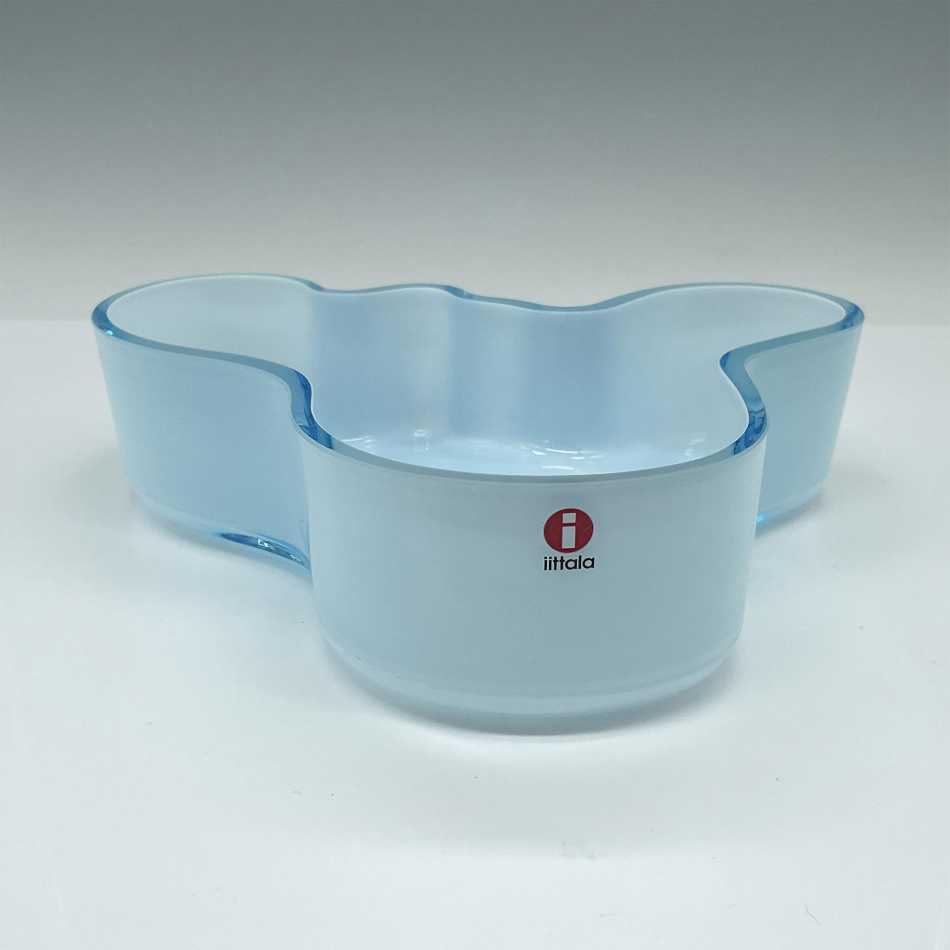 Iittala Blue and White Glass Bowl, Alvar Aalto Collection - Bild 2 aus 4