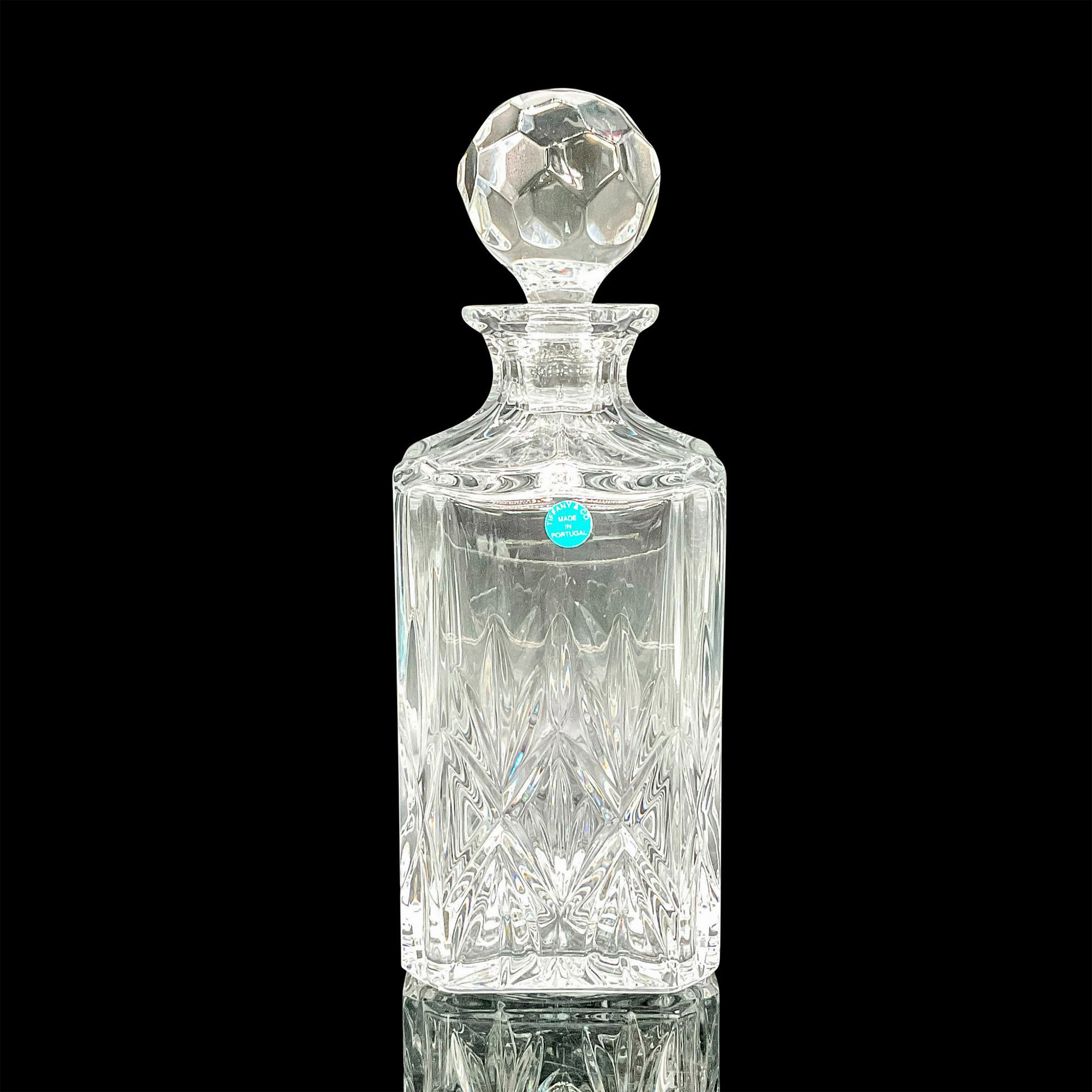 Tiffany Crystal Sybil Square Decanter with Stopper - Image 3 of 3