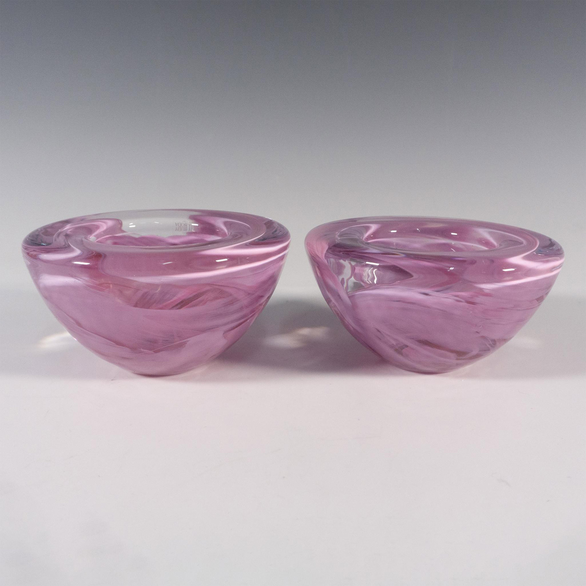 Pair of Kosta Boda by Anna Ehrner Candle Holders, Atoll - Image 2 of 4