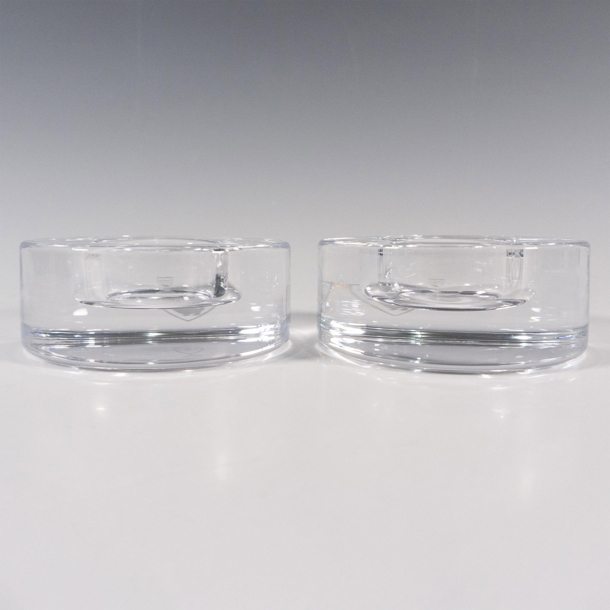 Pair of Orrefors by Lena Bergstrom Candle Holder, Puck - Image 2 of 4