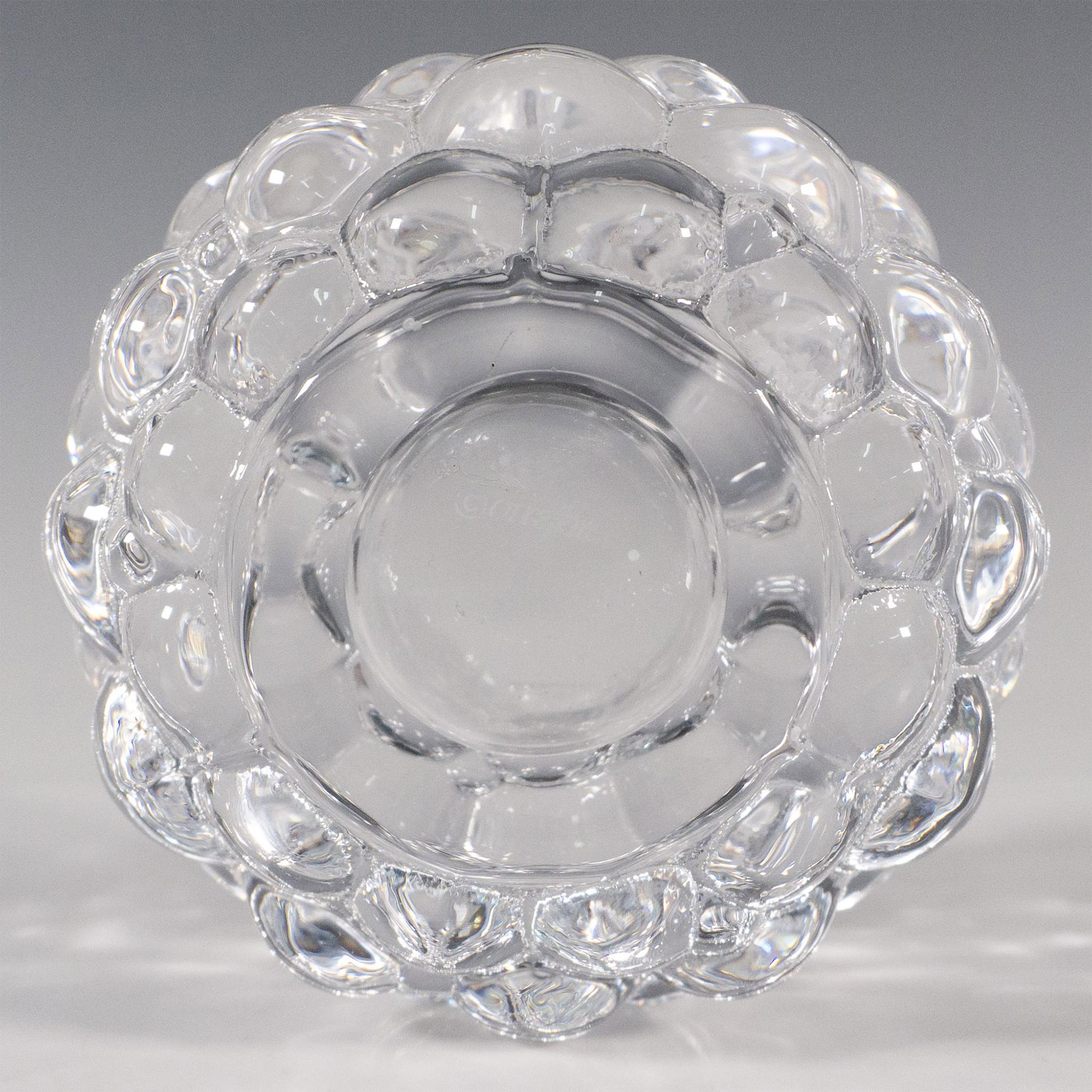 Orrefors by Anne Nilsson Crystal Candle Holder, Raspberry - Image 3 of 3