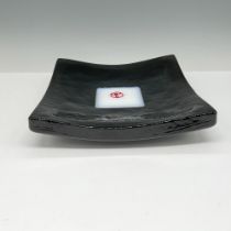 Bertil Vallien -Kosta Boda Domino Series Glass Dish, Signed