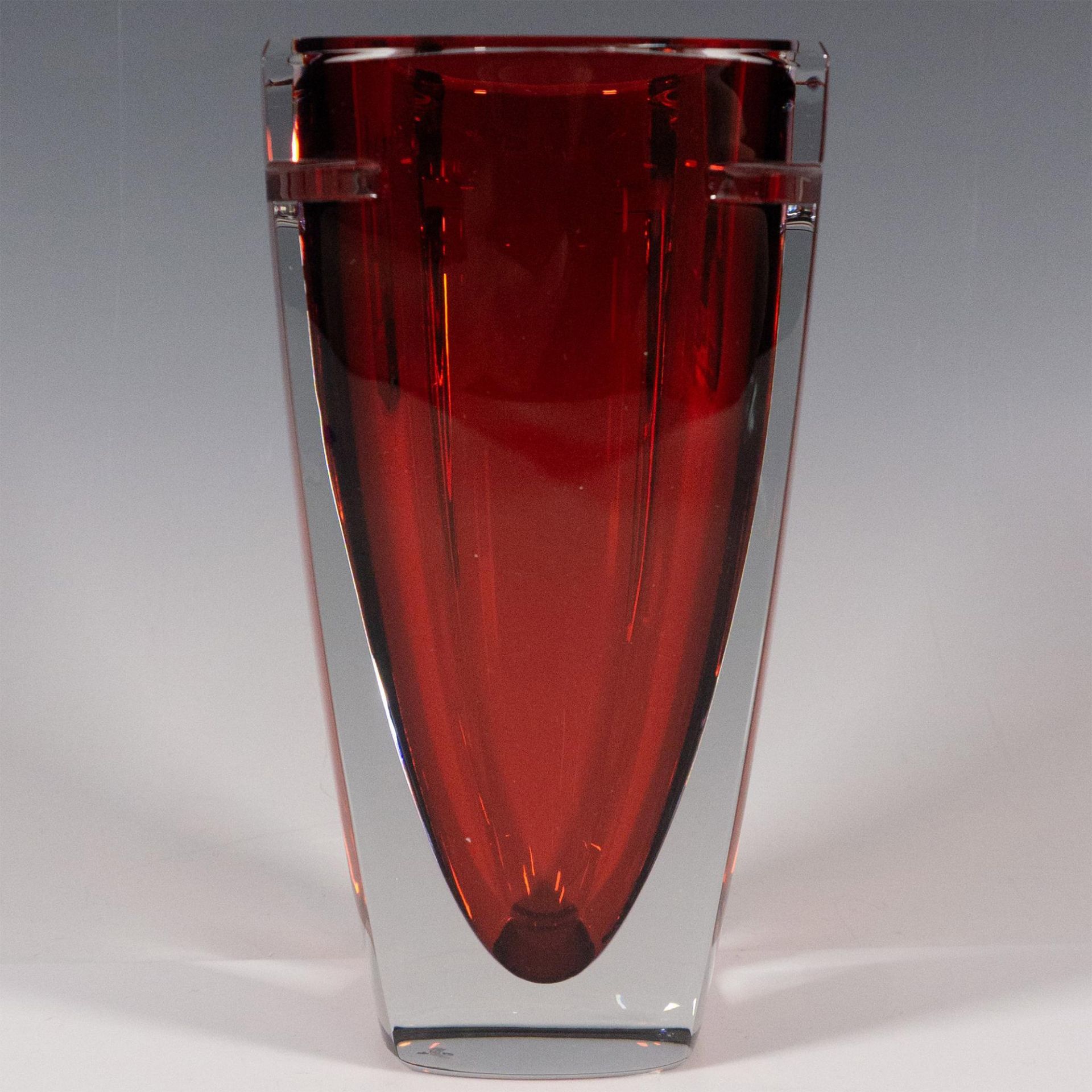 Waterford Crystal Flower Vase, Metra Red