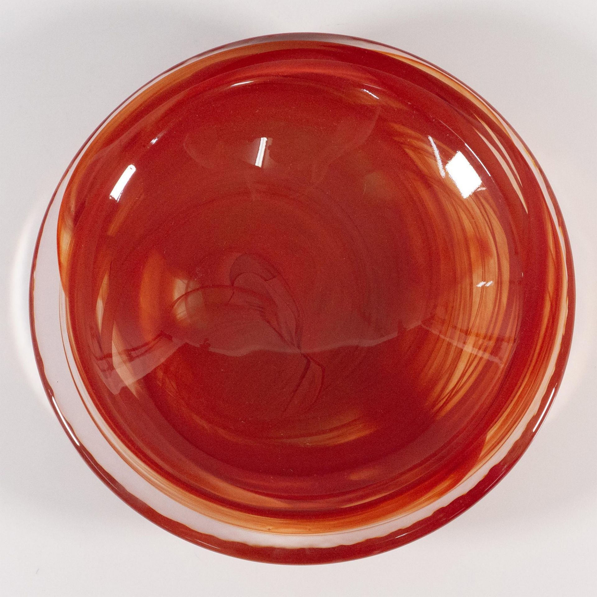 Kosta Boda by Anna Ehrner Shallow Round Glass Bowl, Atoll - Bild 2 aus 4