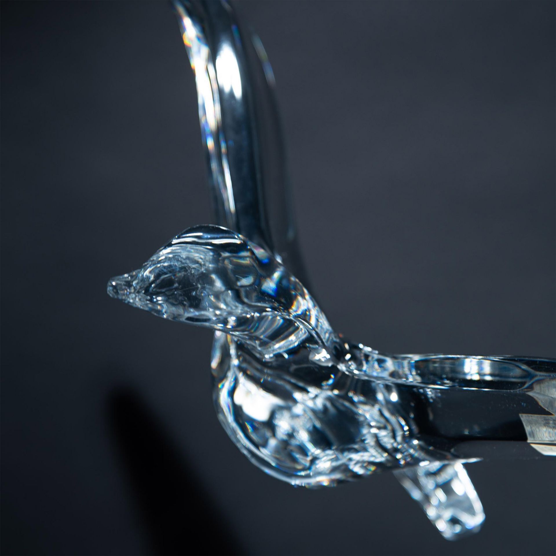 Daum Crystal Sculpture by Claude Lhoste, Birds in Flight - Image 6 of 10