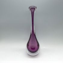 Vintage Studio Ahus Sweden Art Glass Amethyst Vase