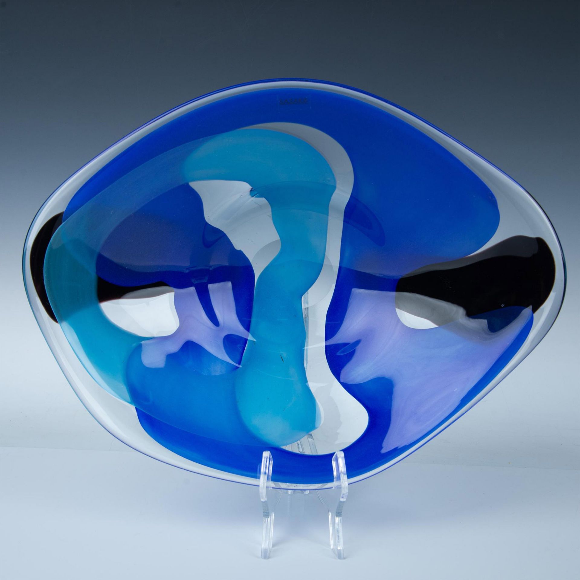 Sasaki Glass Swirl Centerpiece Bowl