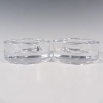 Pair of Orrefors by Lena Bergstrom Candle Holder, Puck