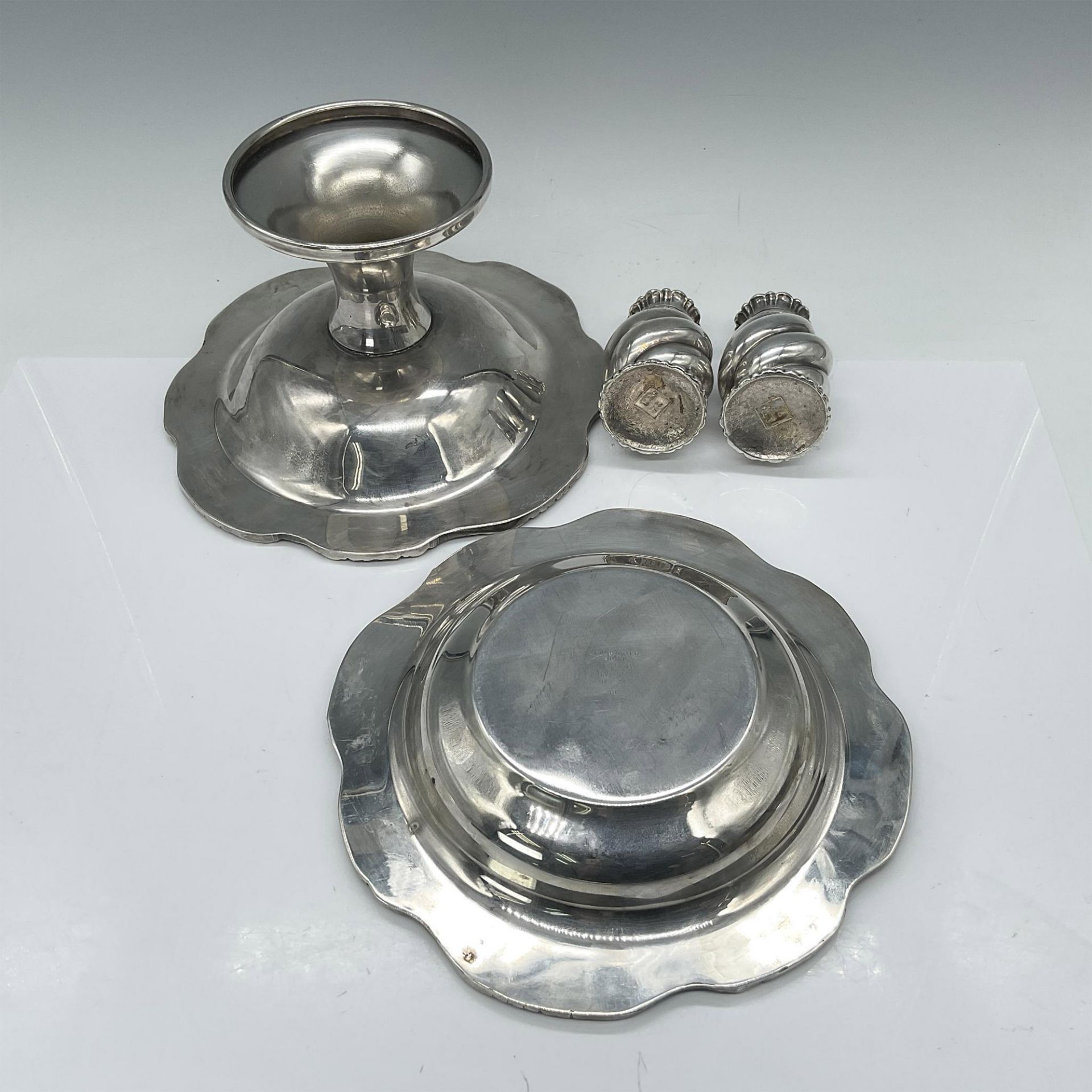 4pc Silverplate Tableware Serving Grouping - Bild 3 aus 4