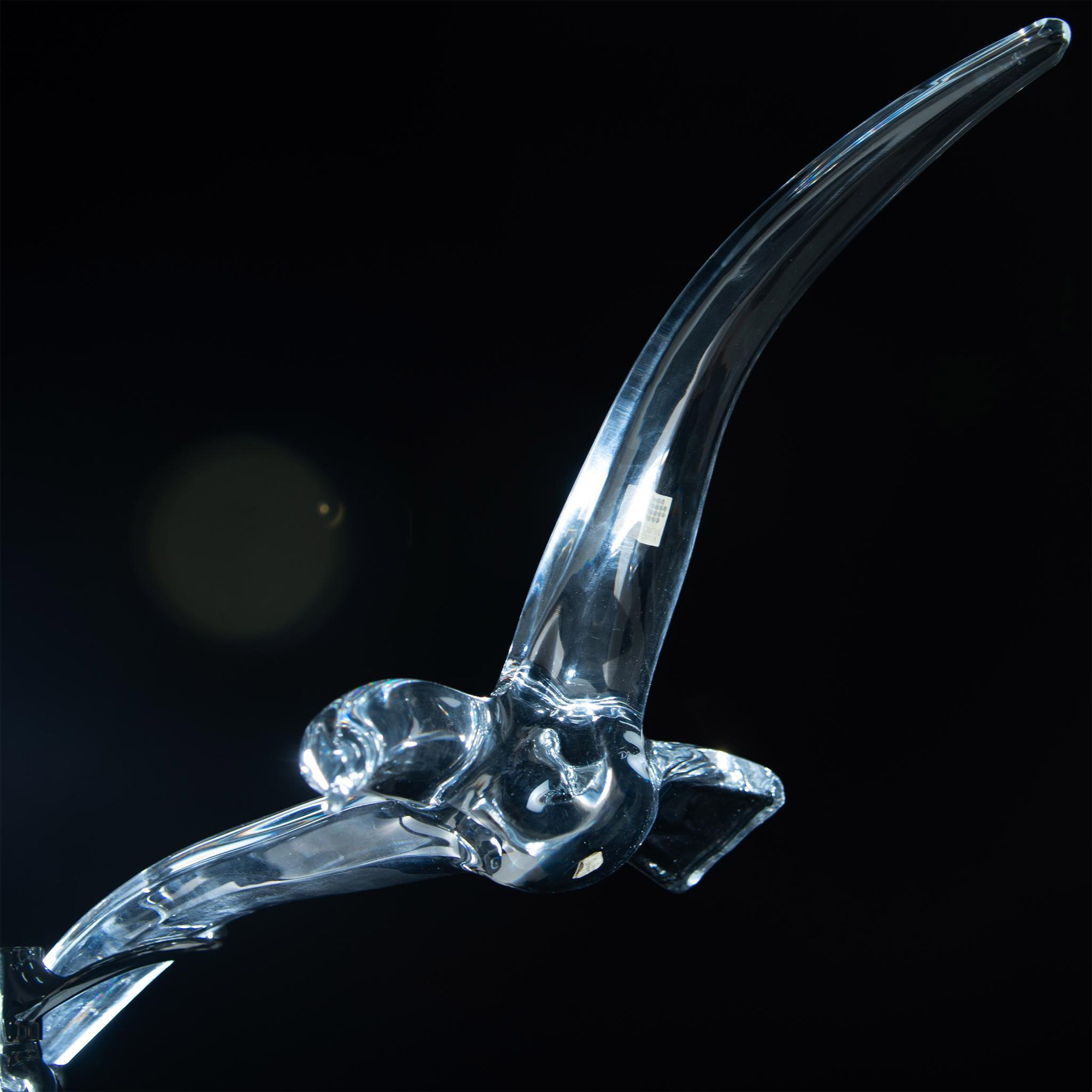 Daum Crystal Sculpture by Claude Lhoste, Birds in Flight - Image 2 of 10