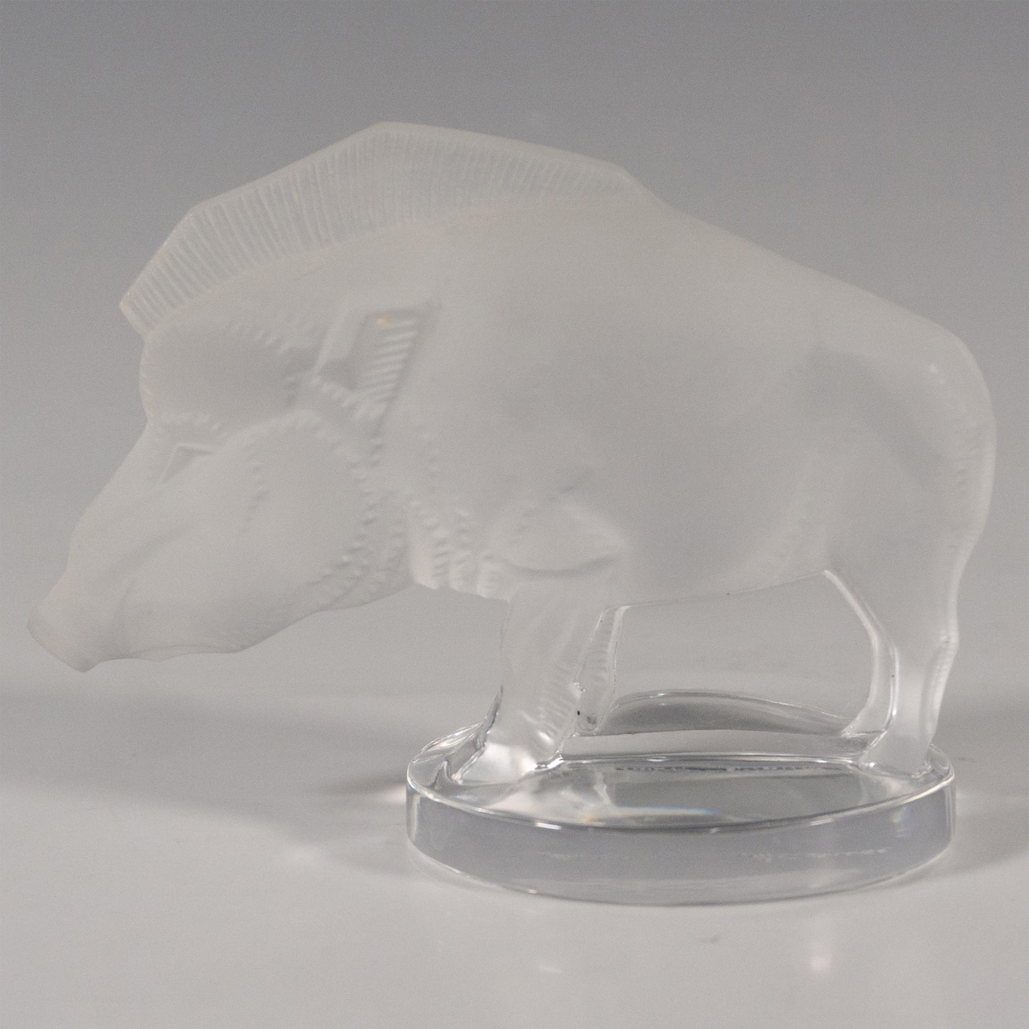 Lalique Crystal Figurine, Boar