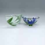 2pc Kosta Boda by Ulrica Hydman Vallien Tulipa Bowls