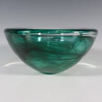 Kosta Boda by Anna Ehrner Round Glass Bowl, Atoll