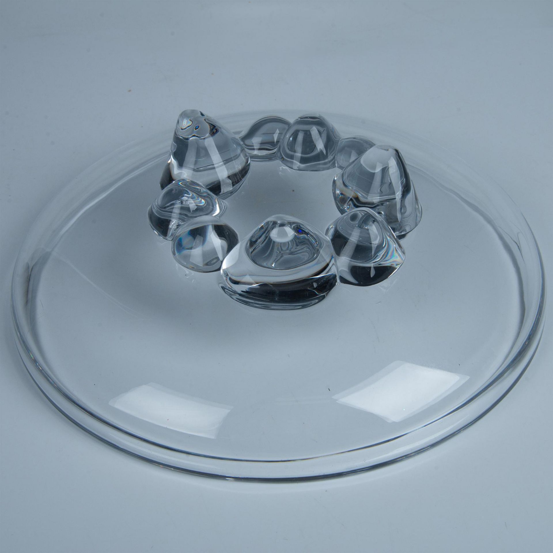 Daum Nancy Crystal Centerpiece Bowl with Conical Feet - Image 4 of 5
