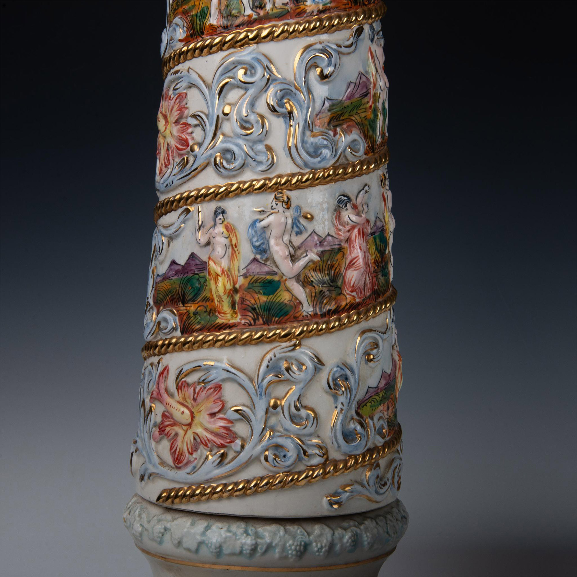 Capodimonte Porcelain Large Pedestal - Image 2 of 6