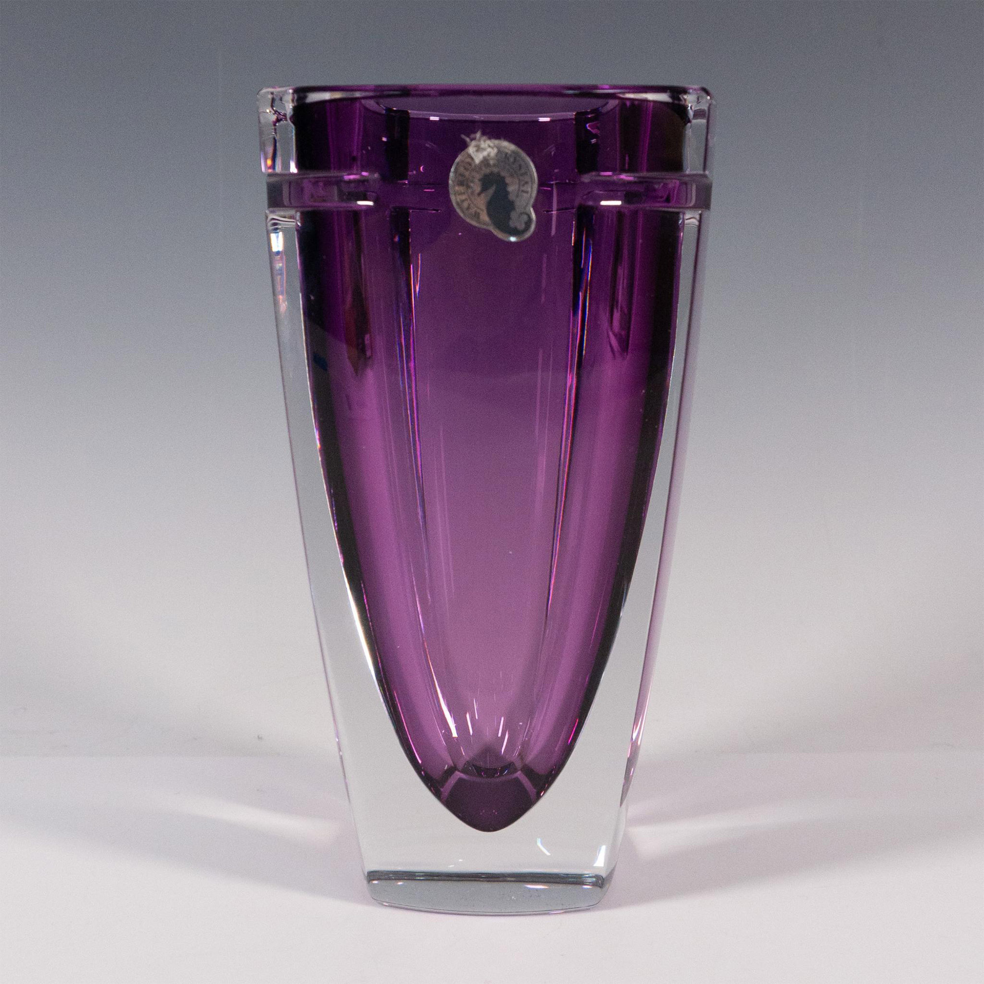 Waterford Crystal Flower Vase, Metra Amethyst