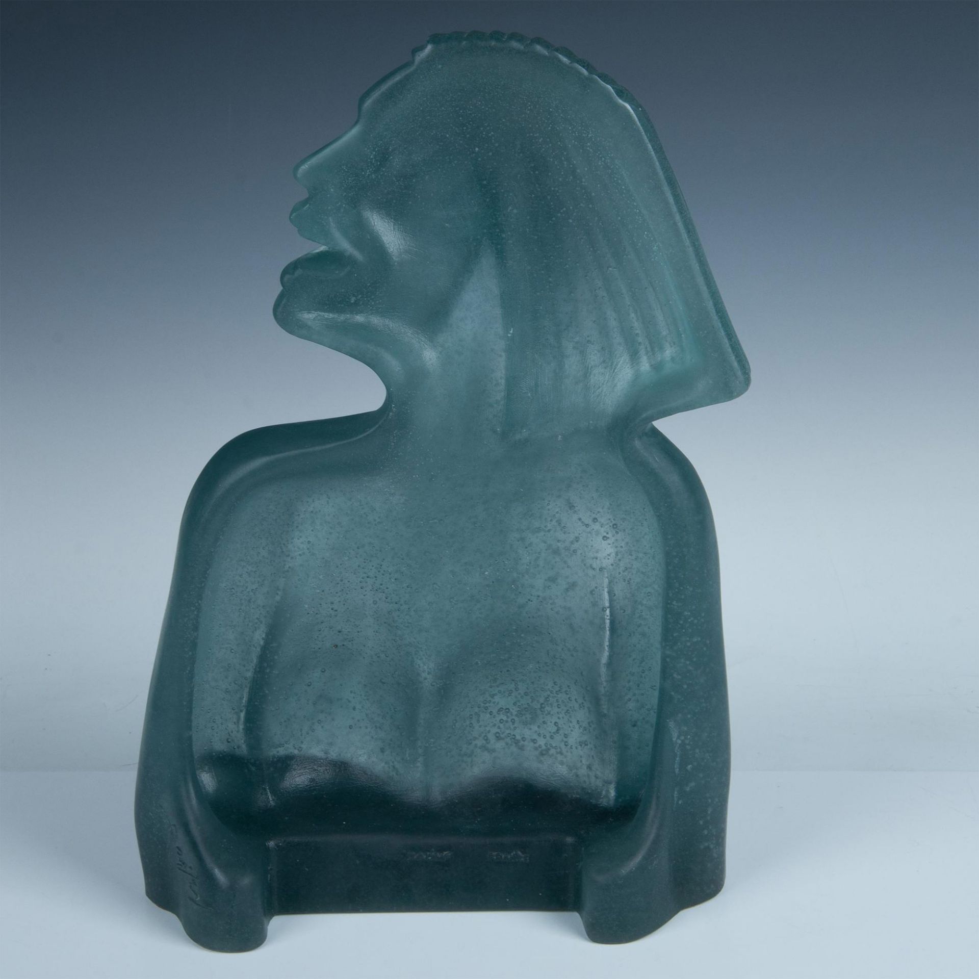 Daum Pate de Verre Sculpture, La Dame, Signed - Image 4 of 6