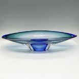 Goran Warff for Kosta Boda Crystal Centerpiece Dish, Signed