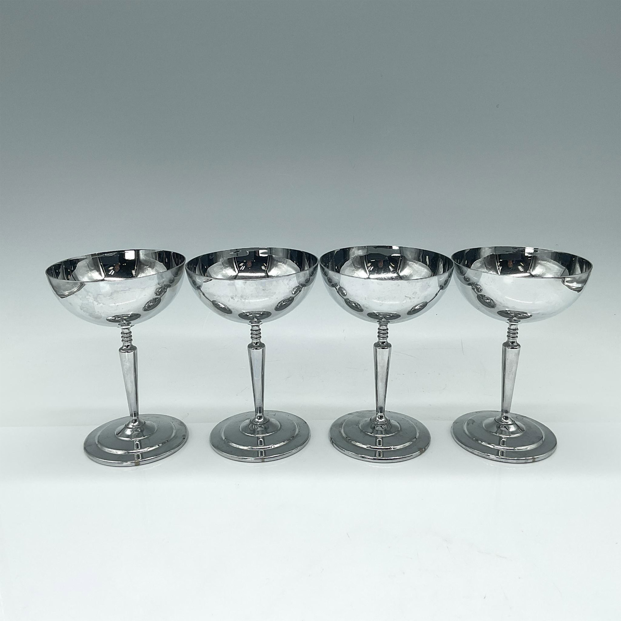 4pc Stainless Steel Standing Dessert Cups/Coupe Glass