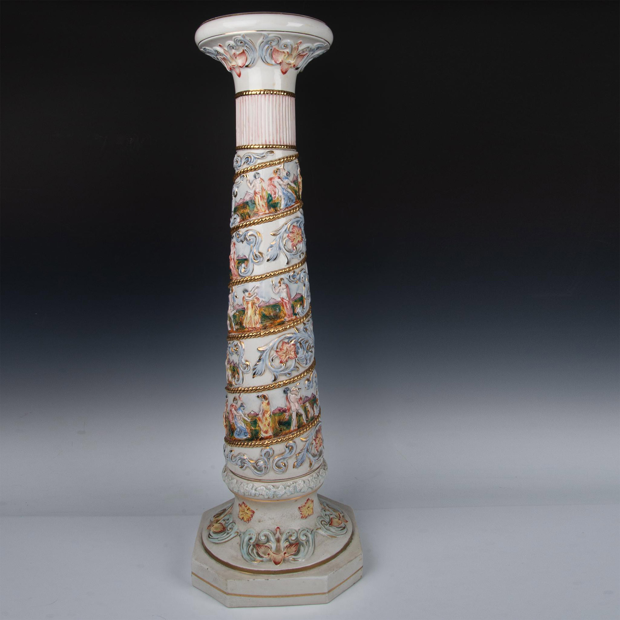 Capodimonte Porcelain Large Pedestal - Image 4 of 6