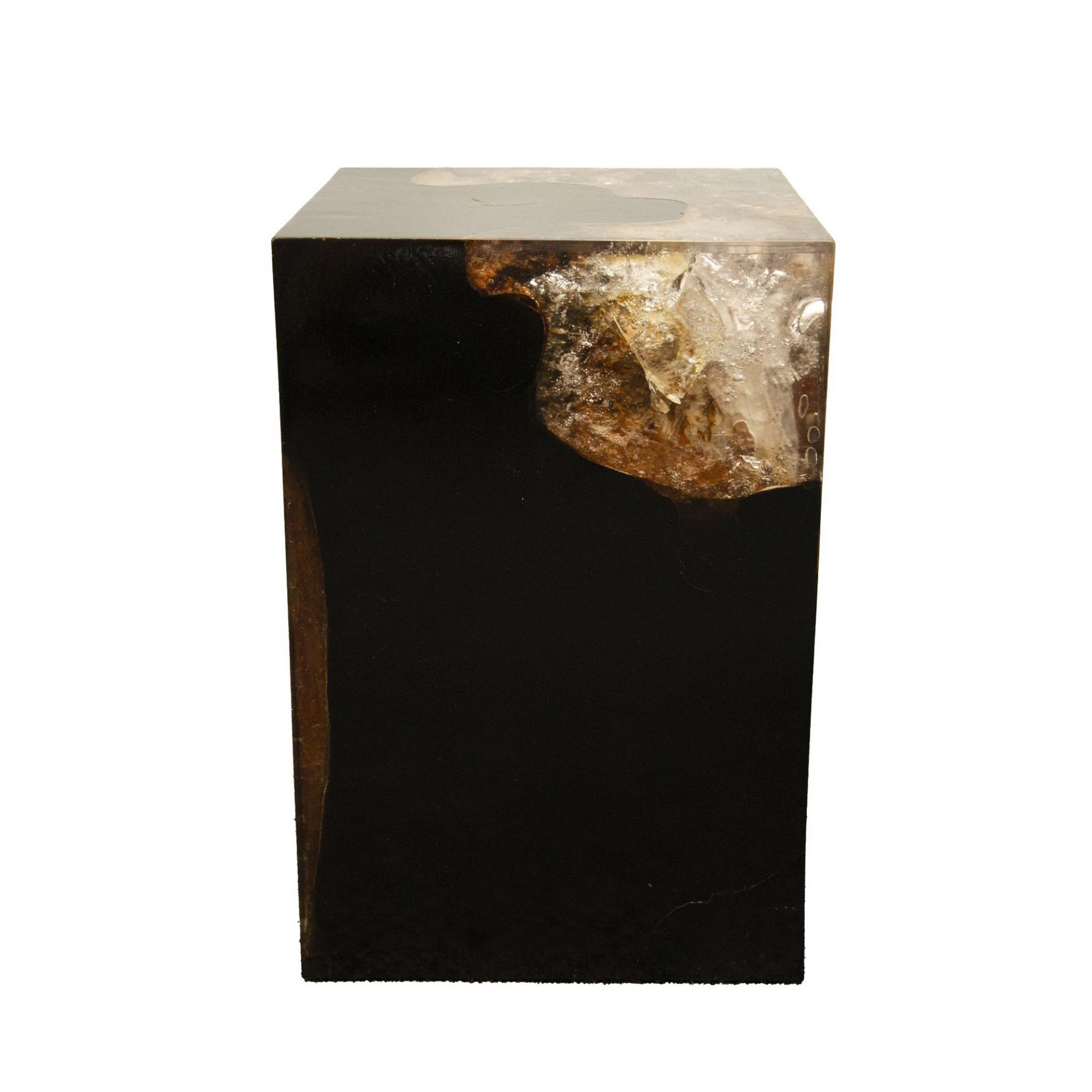 Andrianna Shamaris Cracked Resin Side Table