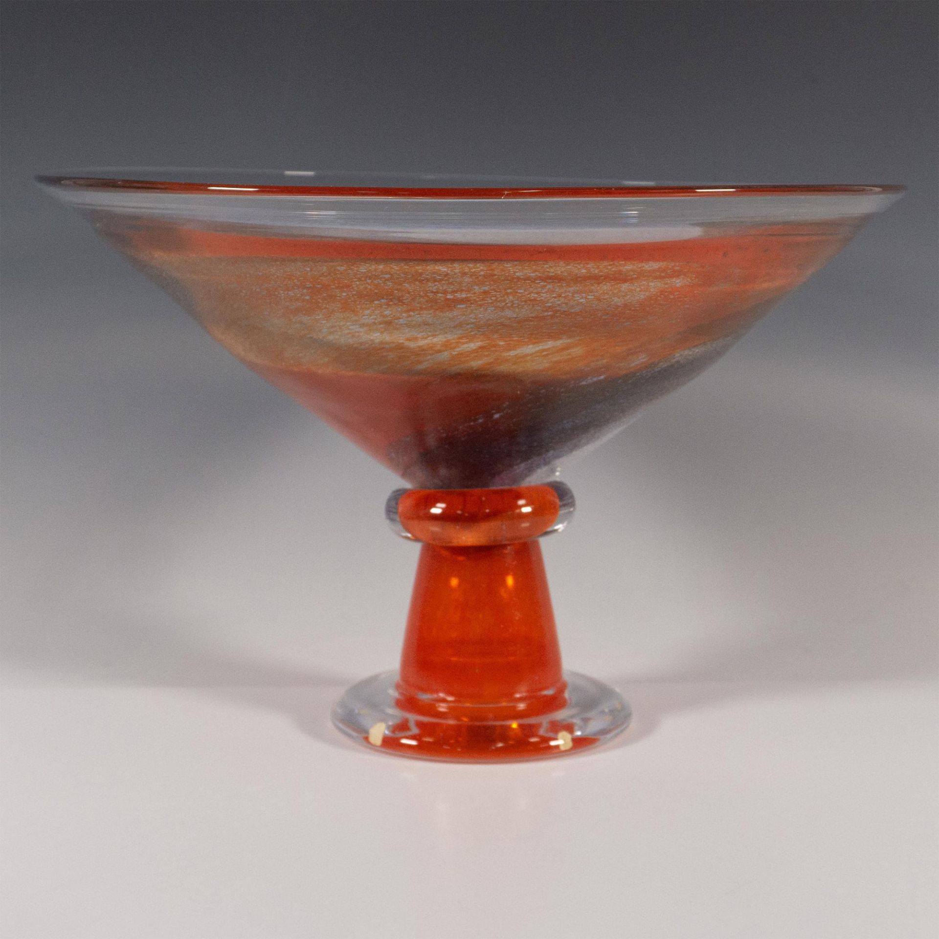 Kosta Boda by Kjell Engman Art Glass Footed Bowl