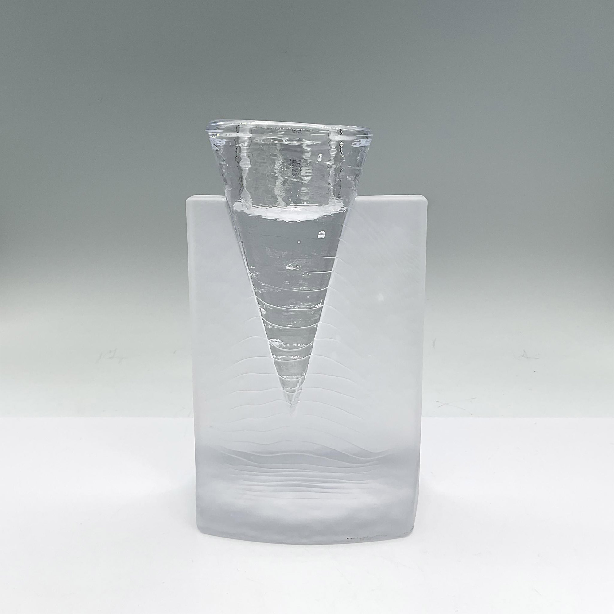 Kosta Boda Glass Candleholder, Ice Age