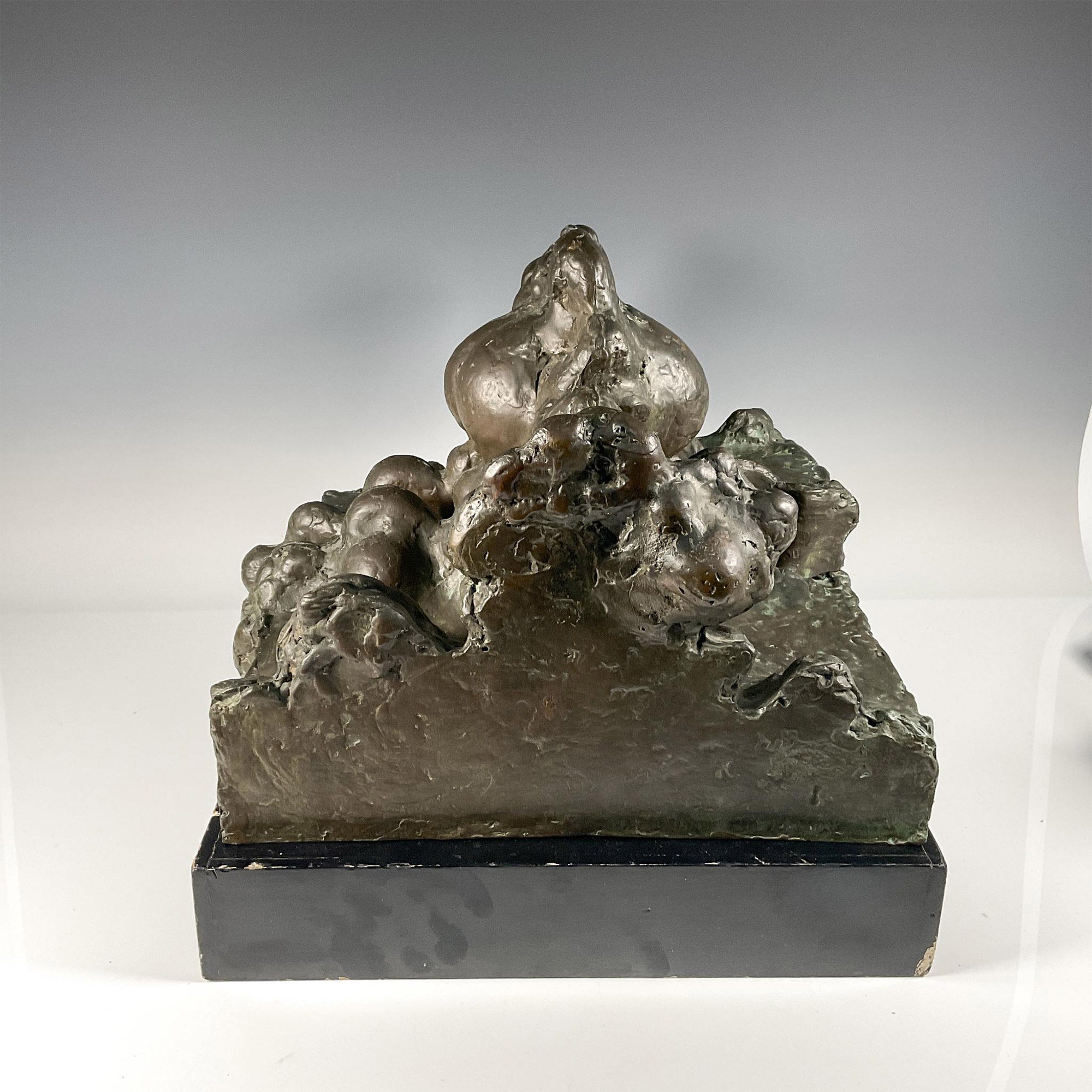 Abstract Cast Metal Sculpture, Signed - Image 2 of 6