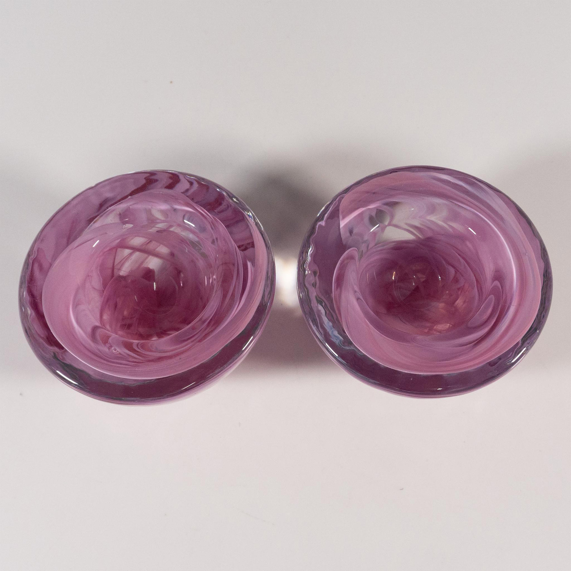 Pair of Kosta Boda by Anna Ehrner Candle Holders, Atoll - Image 3 of 4