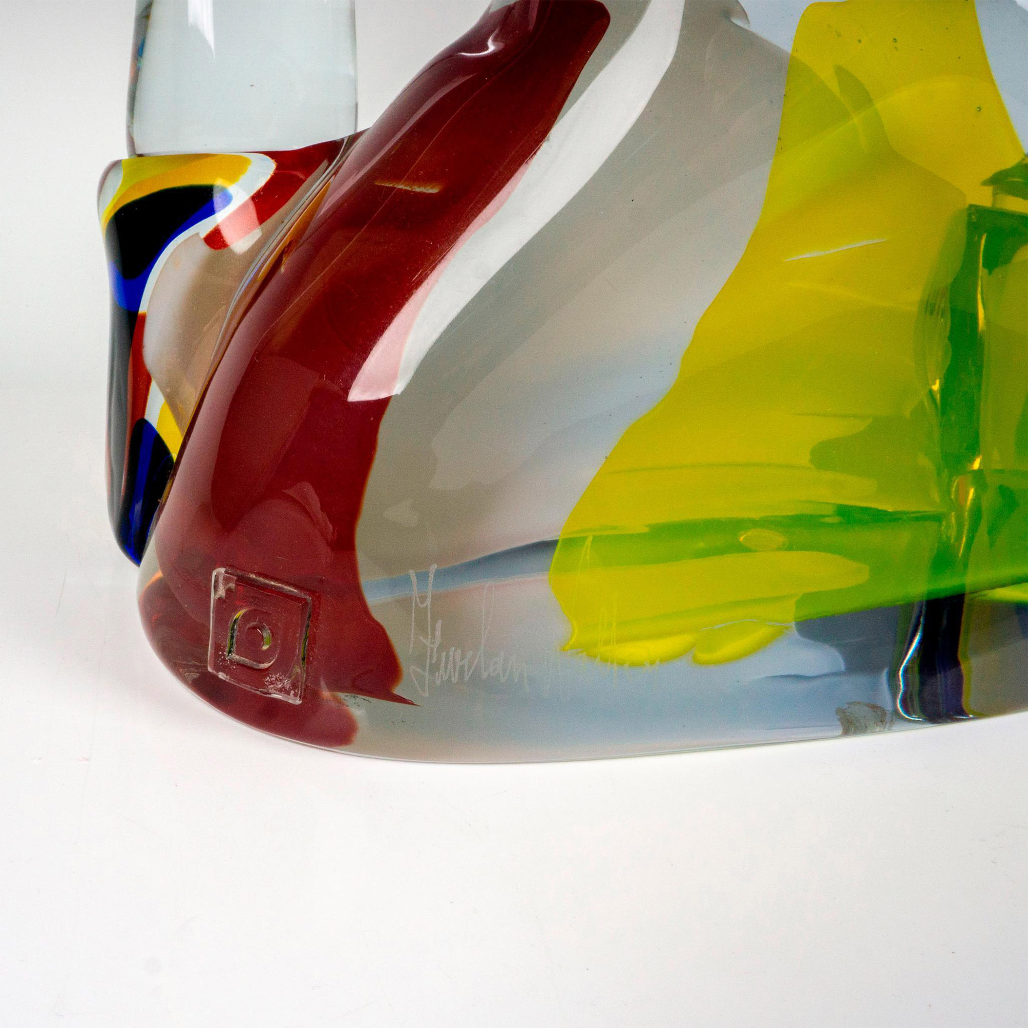 Walter Furlan (Italian, 1931-2018) Murano Glass Sculpture, La Sorpresa Signed - Image 4 of 7