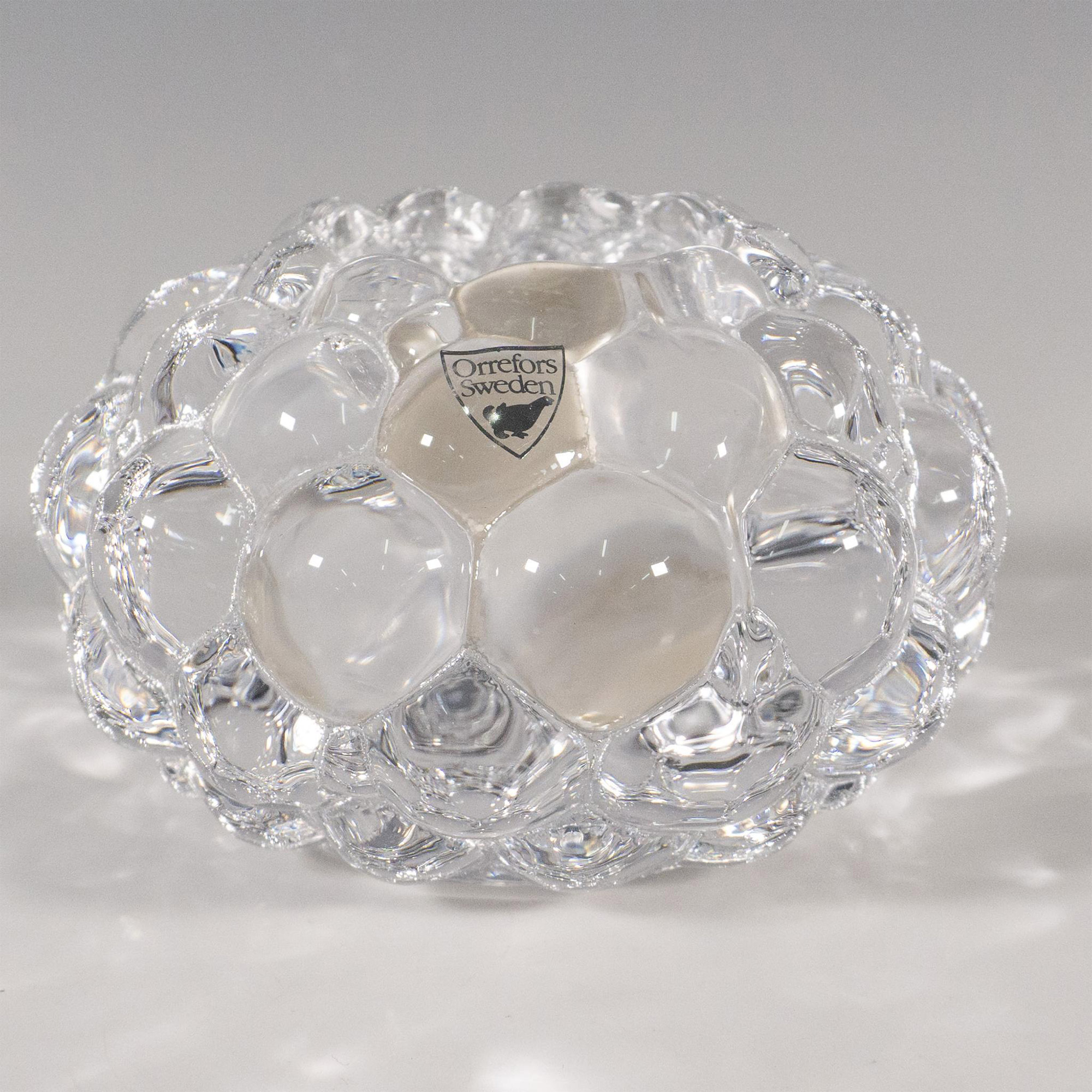 Orrefors by Anne Nilsson Crystal Candle Holder, Raspberry - Image 2 of 3