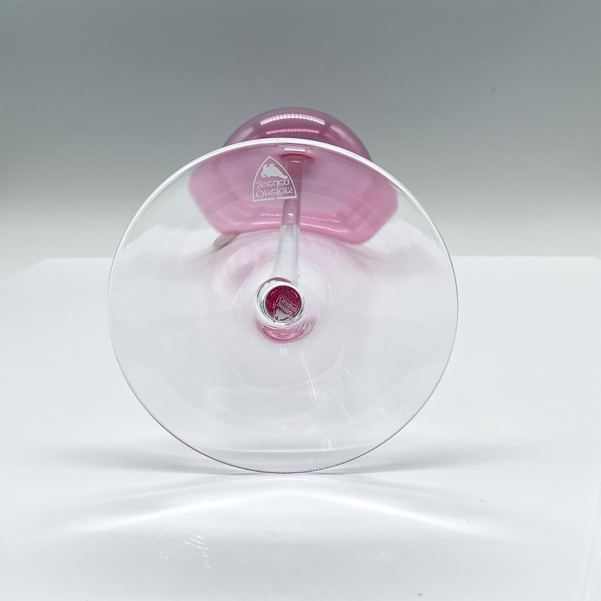 Orrefors by Erika Lagerbielke Pink Candleholder, Ceremony - Image 3 of 3